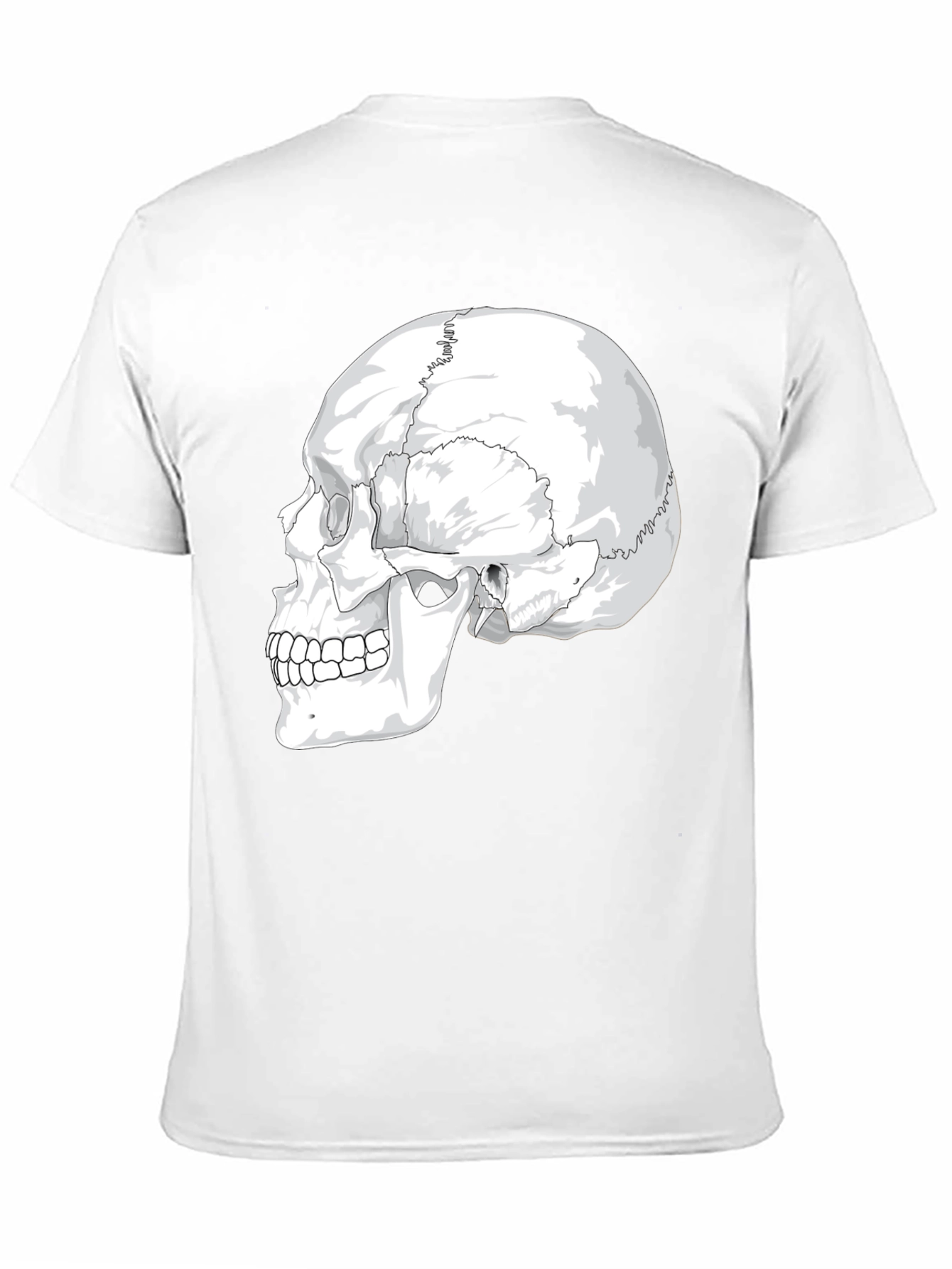 Black Skull Graphic Black T-Shirt - Men's Casual Tee view 11