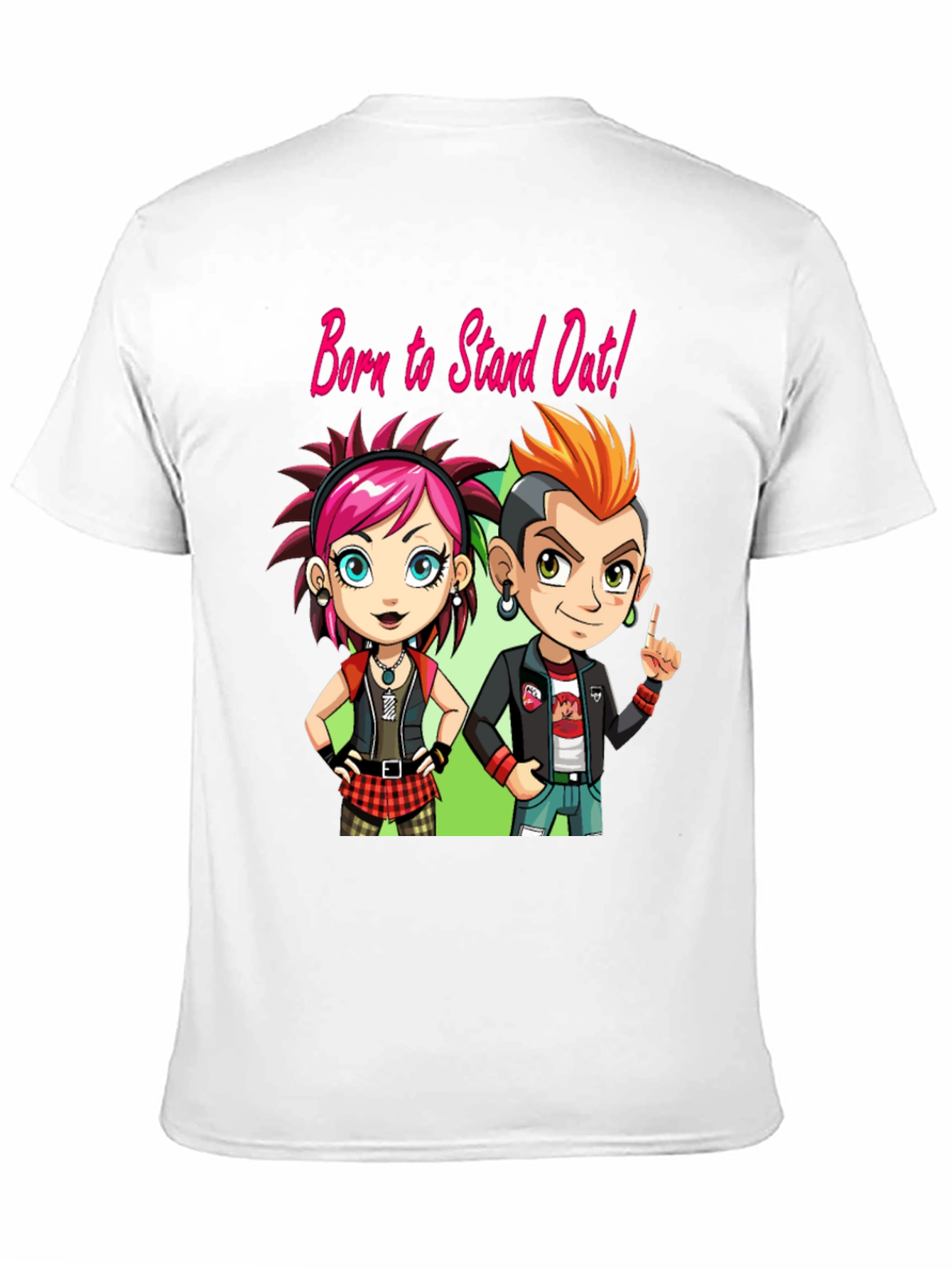 Black Born to Stand Out! Punk Rock T-Shirt view 11