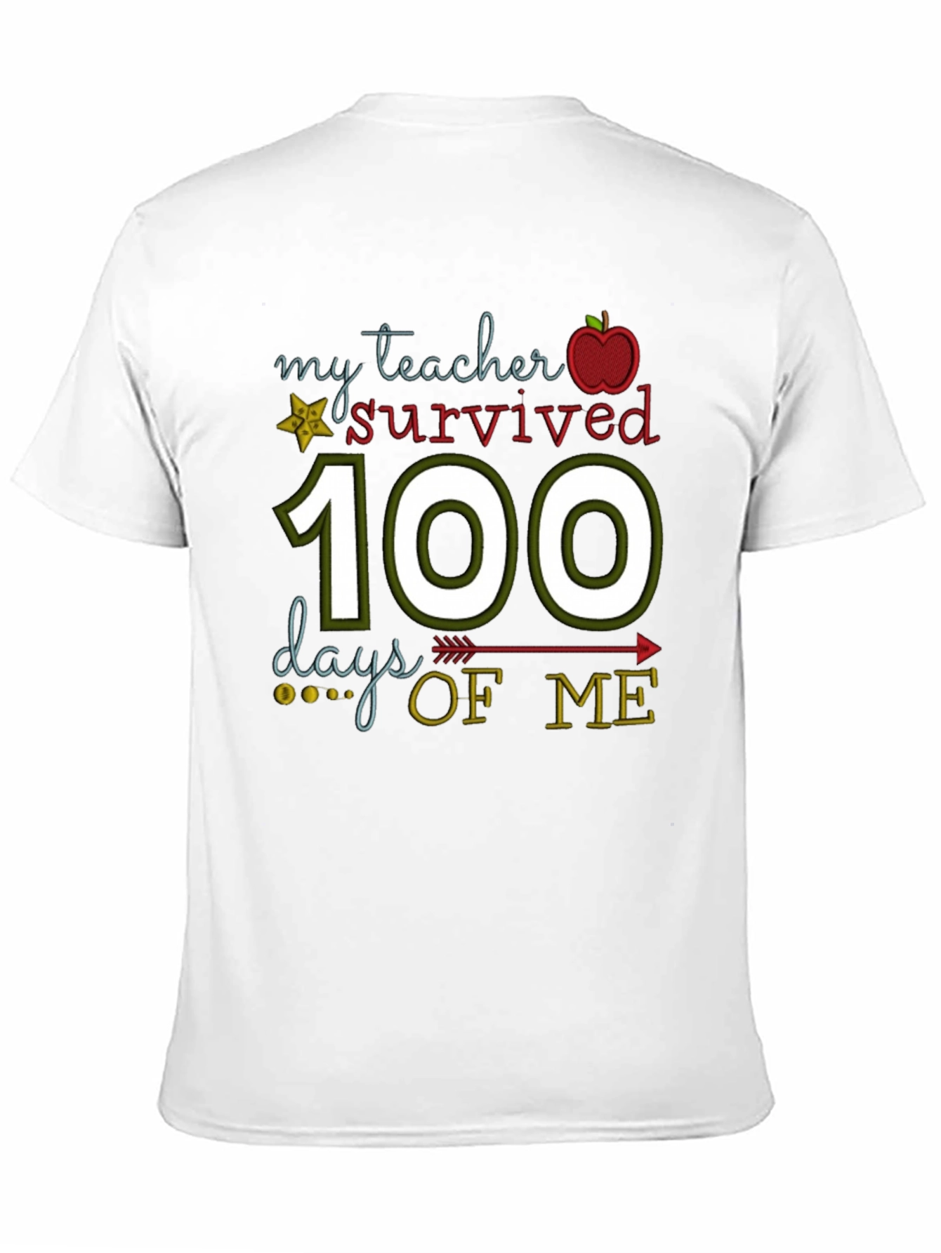 Black My Teacher Survived 100 Days of Me T-Shirt view 11