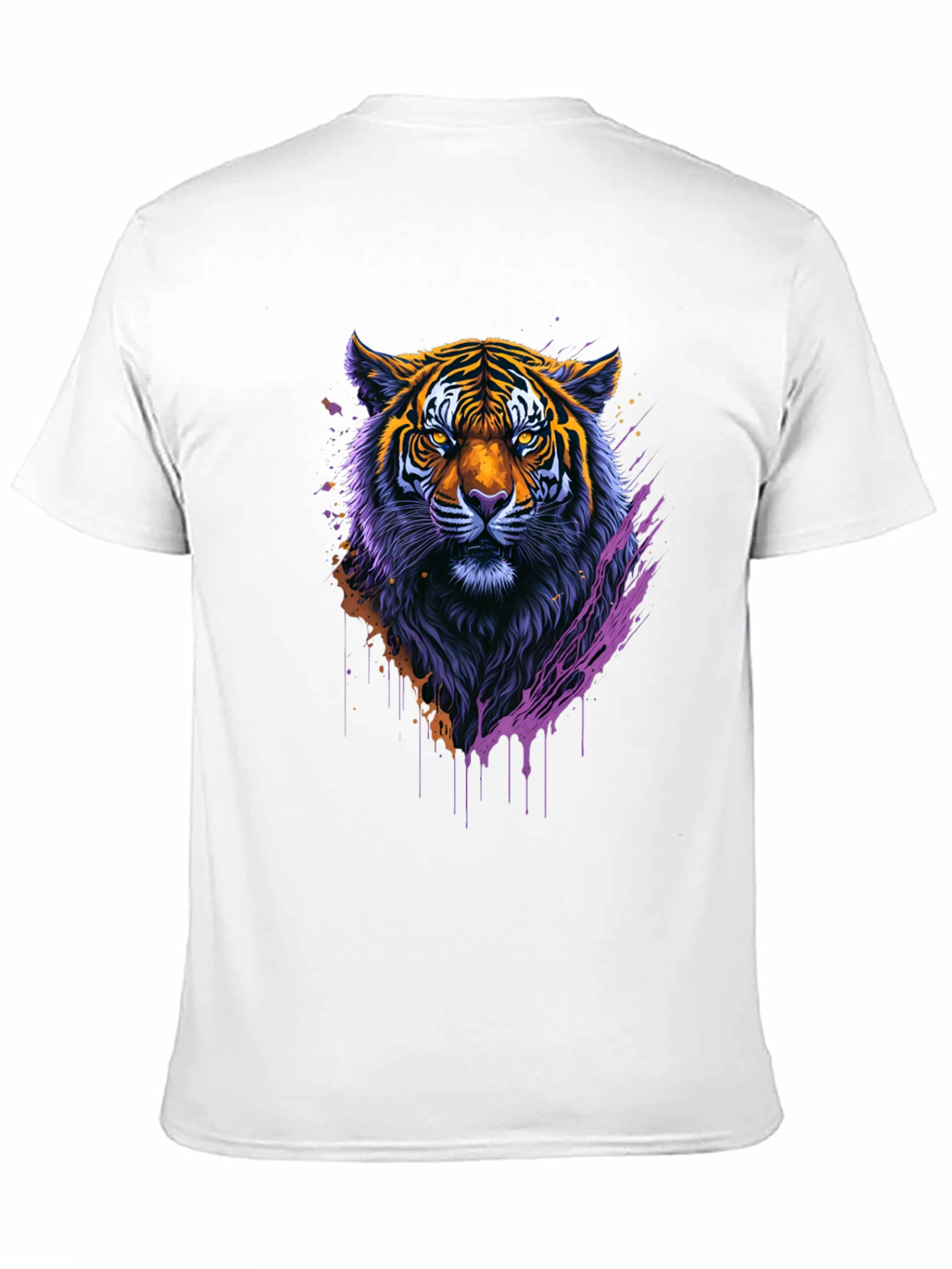 Black Vibrant Tiger Graphic Tee - Stylish Animal Print Shirt view 11