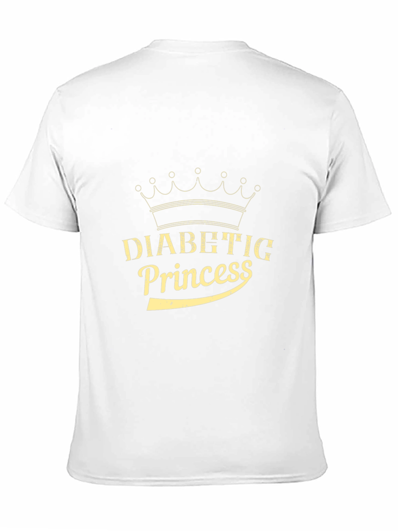 Black Diabetic Princess Graphic T-Shirt - Black Cotton Tee view 11