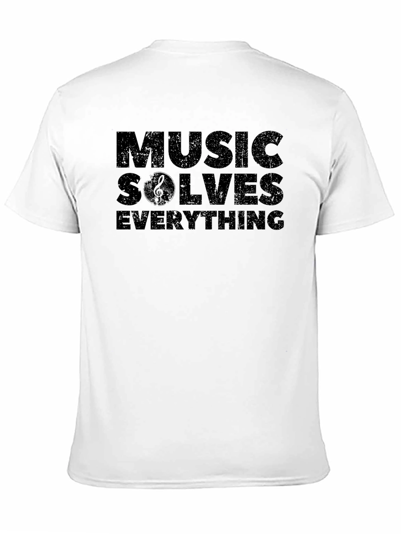 Black Music Solves Everything Black Graphic T-Shirt view 11