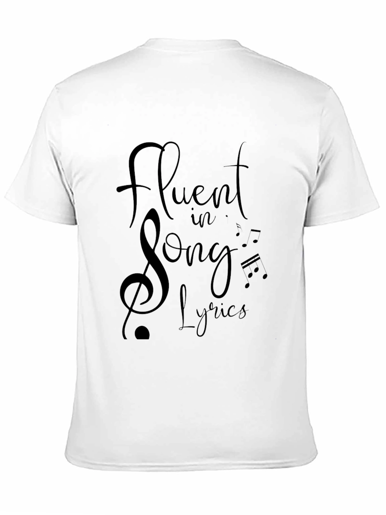 Black Fluent In Song Lyrics T-Shirt view 11