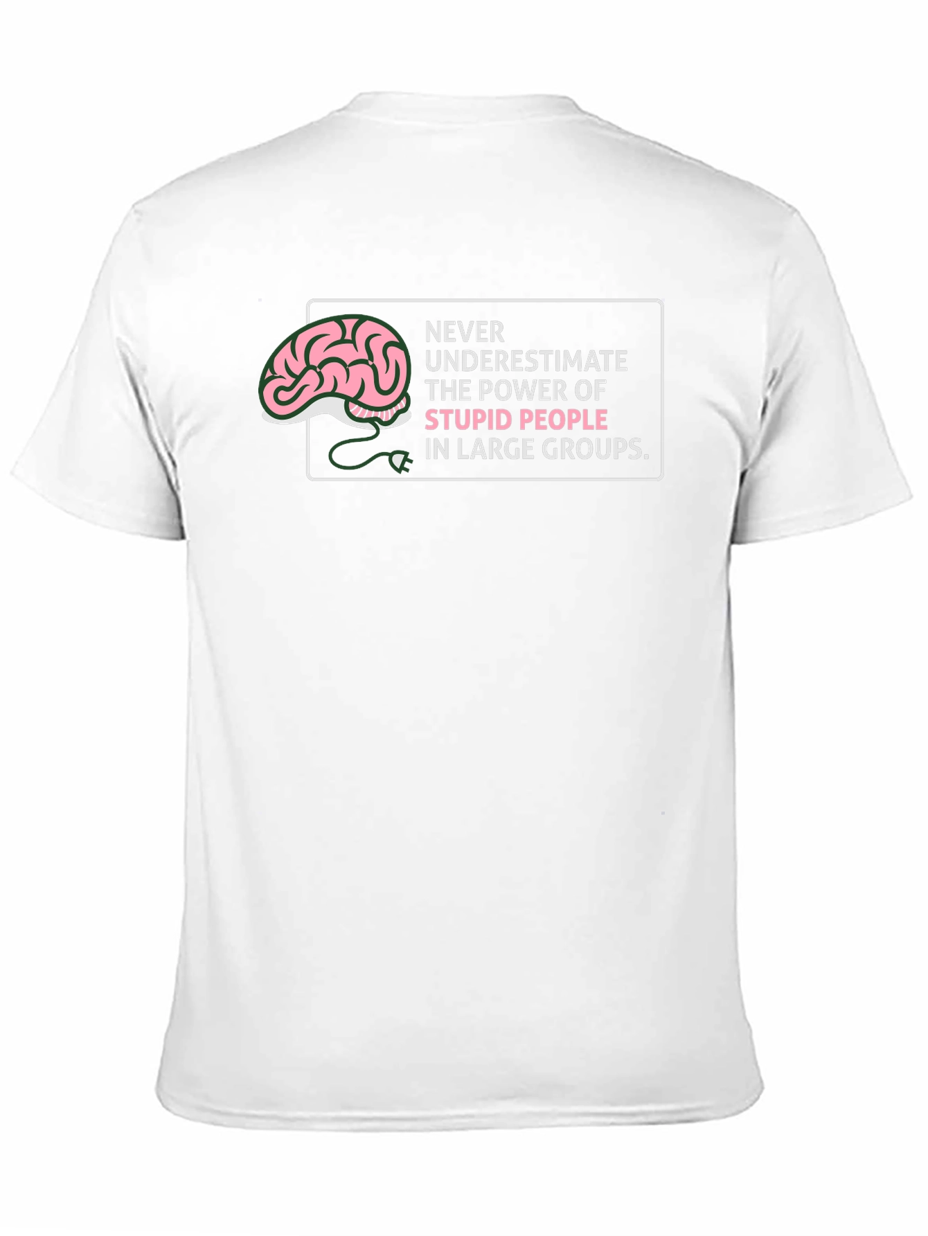 Black Stupid People Power Graphic Tee - Black Cotton view 11