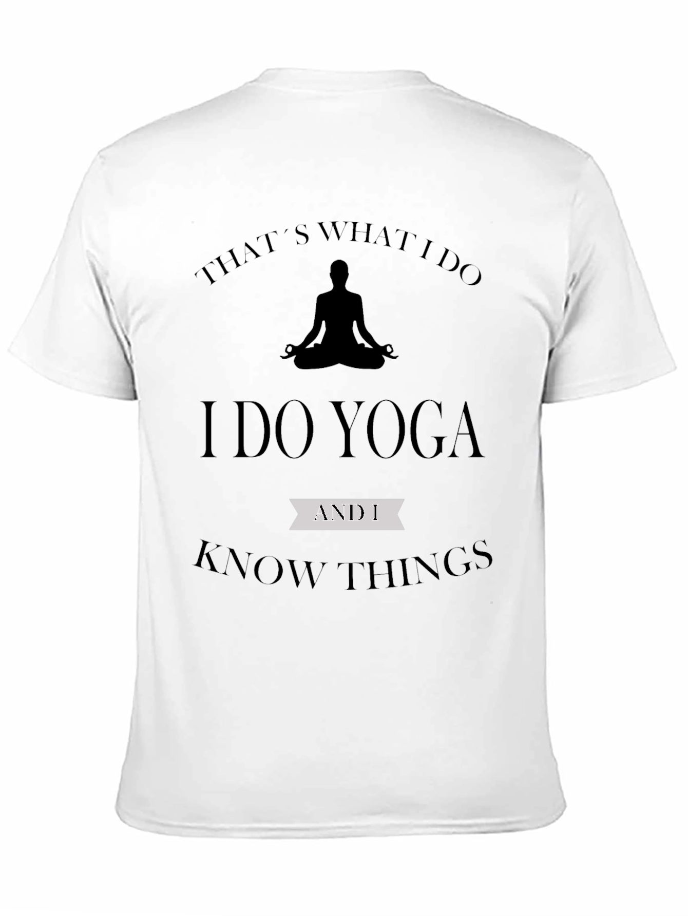 Black Yoga & Knowledge Black T-Shirt view 11