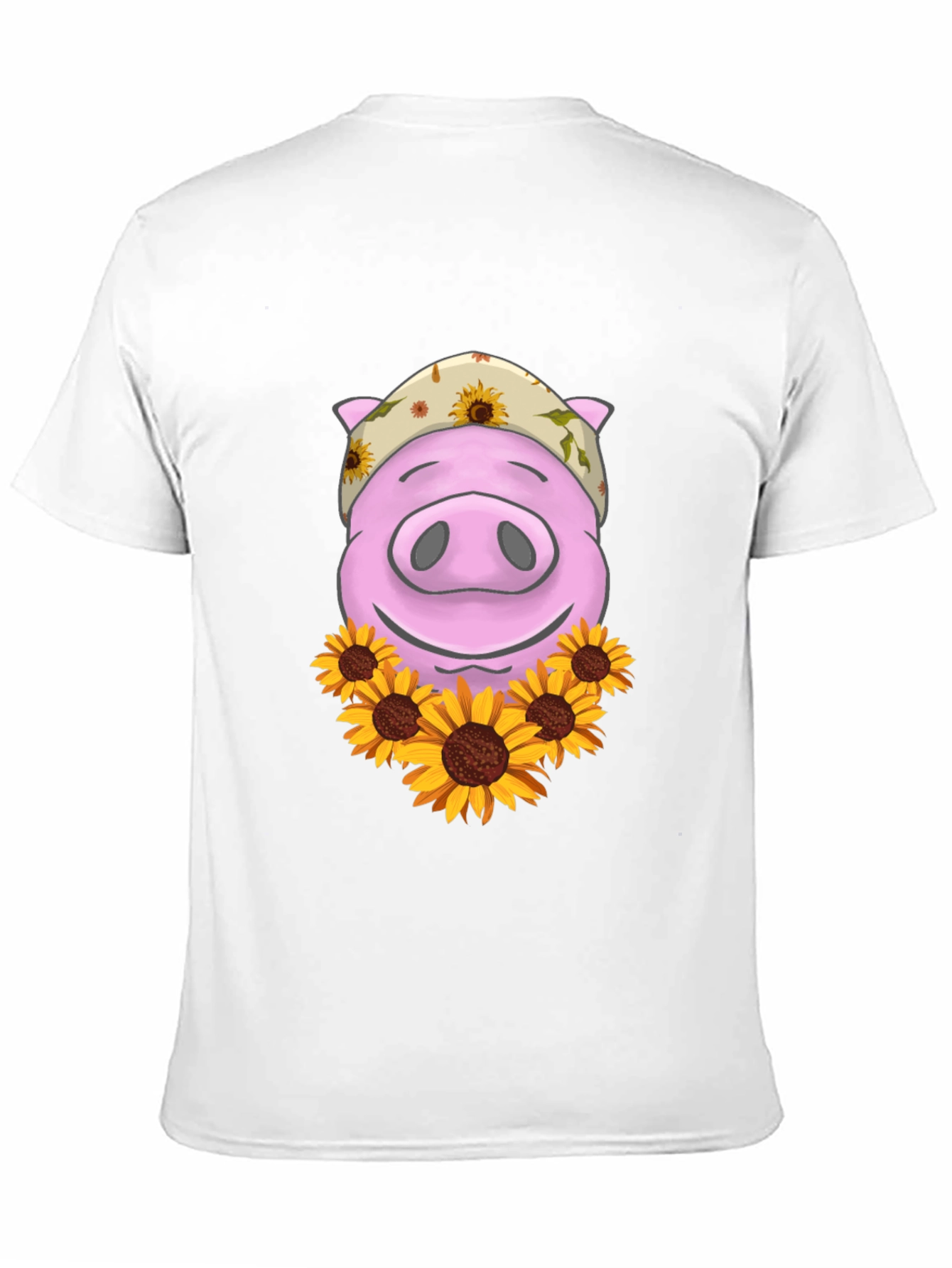 Pig with Sunflowers Graphic T-Shirt - 11