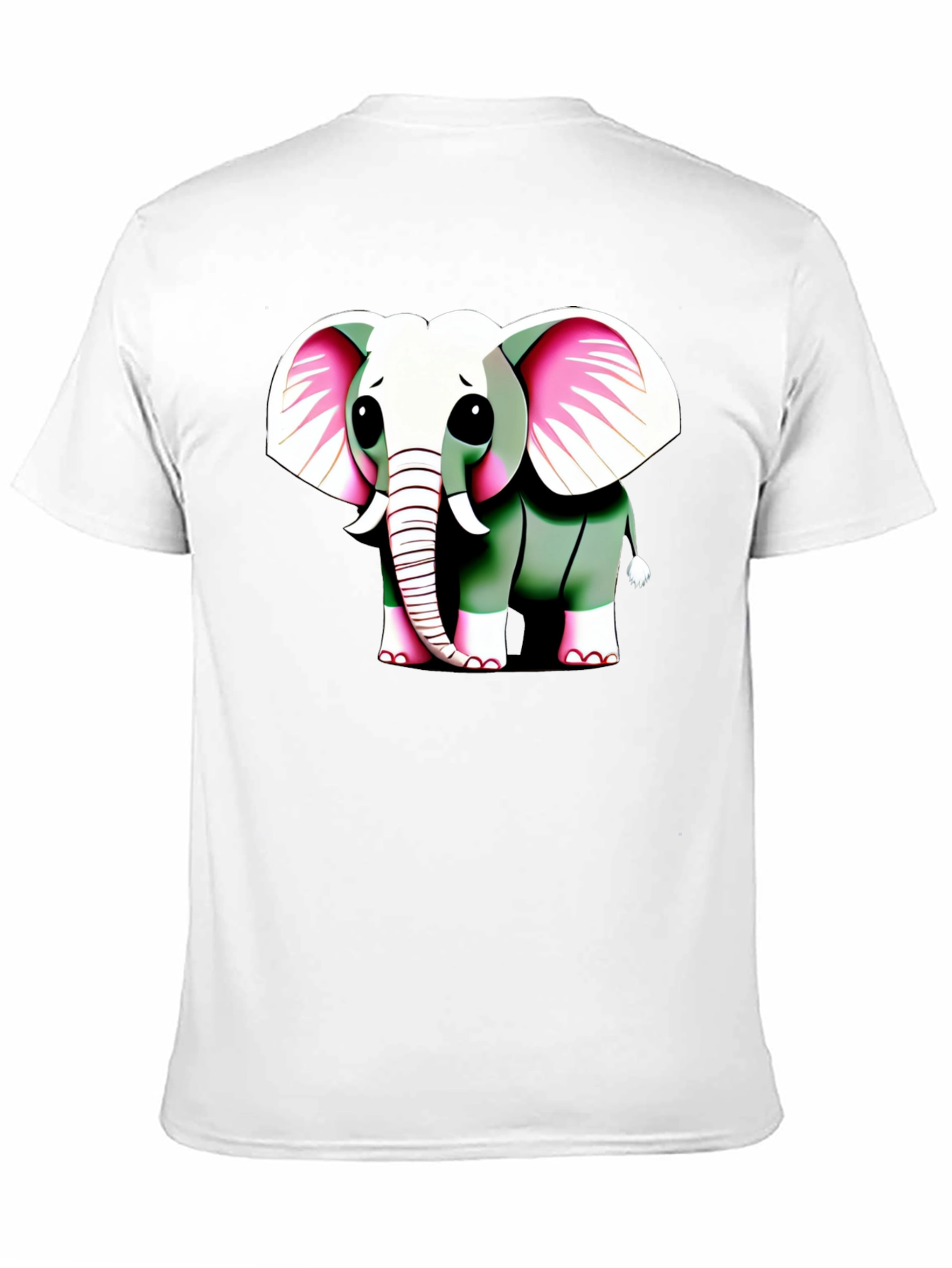 Black Cute Elephant Graphic Tee - Men's Black T-Shirt view 11