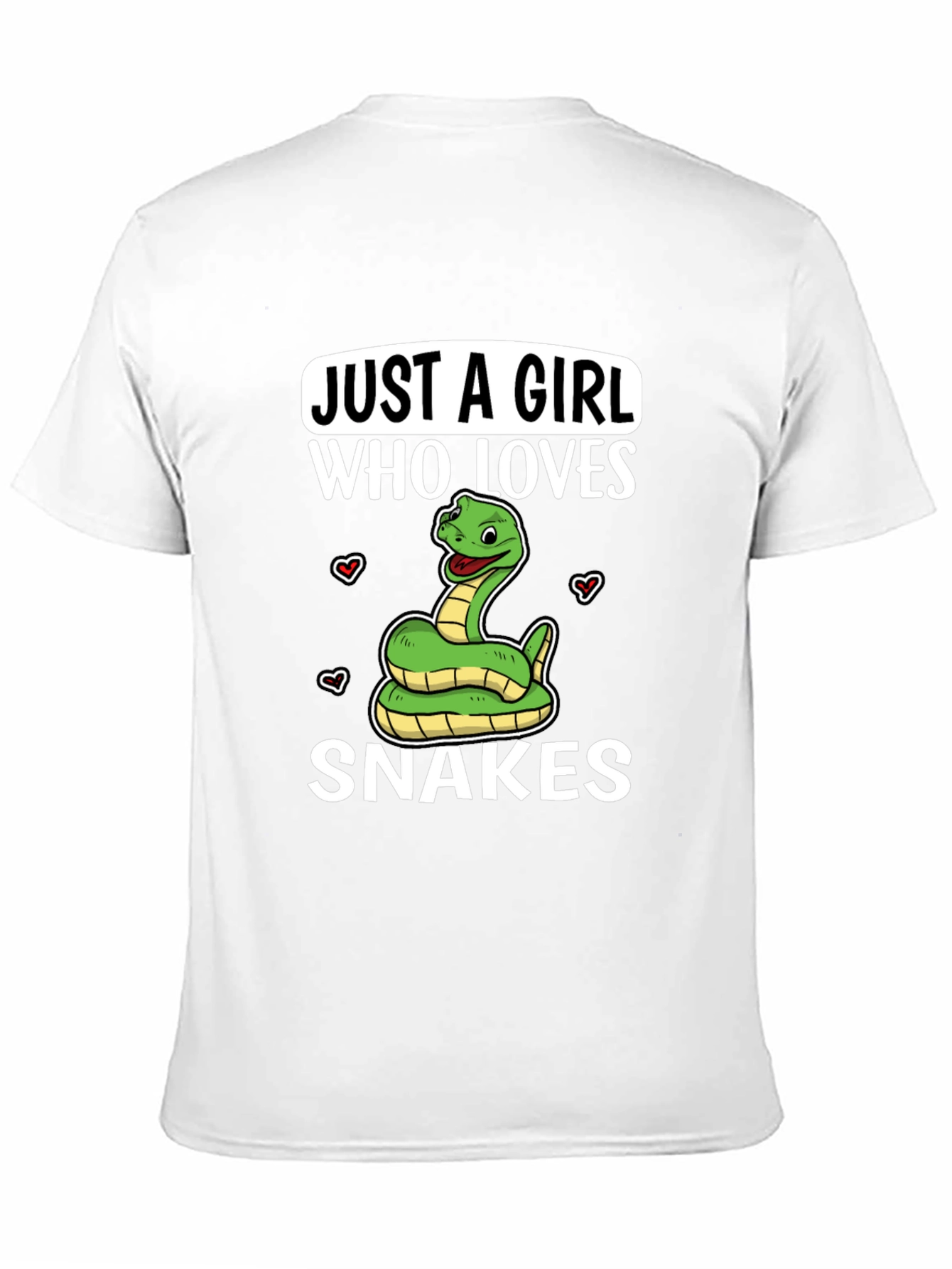 Black Just a Girl Who Loves Snakes T-Shirt view 11