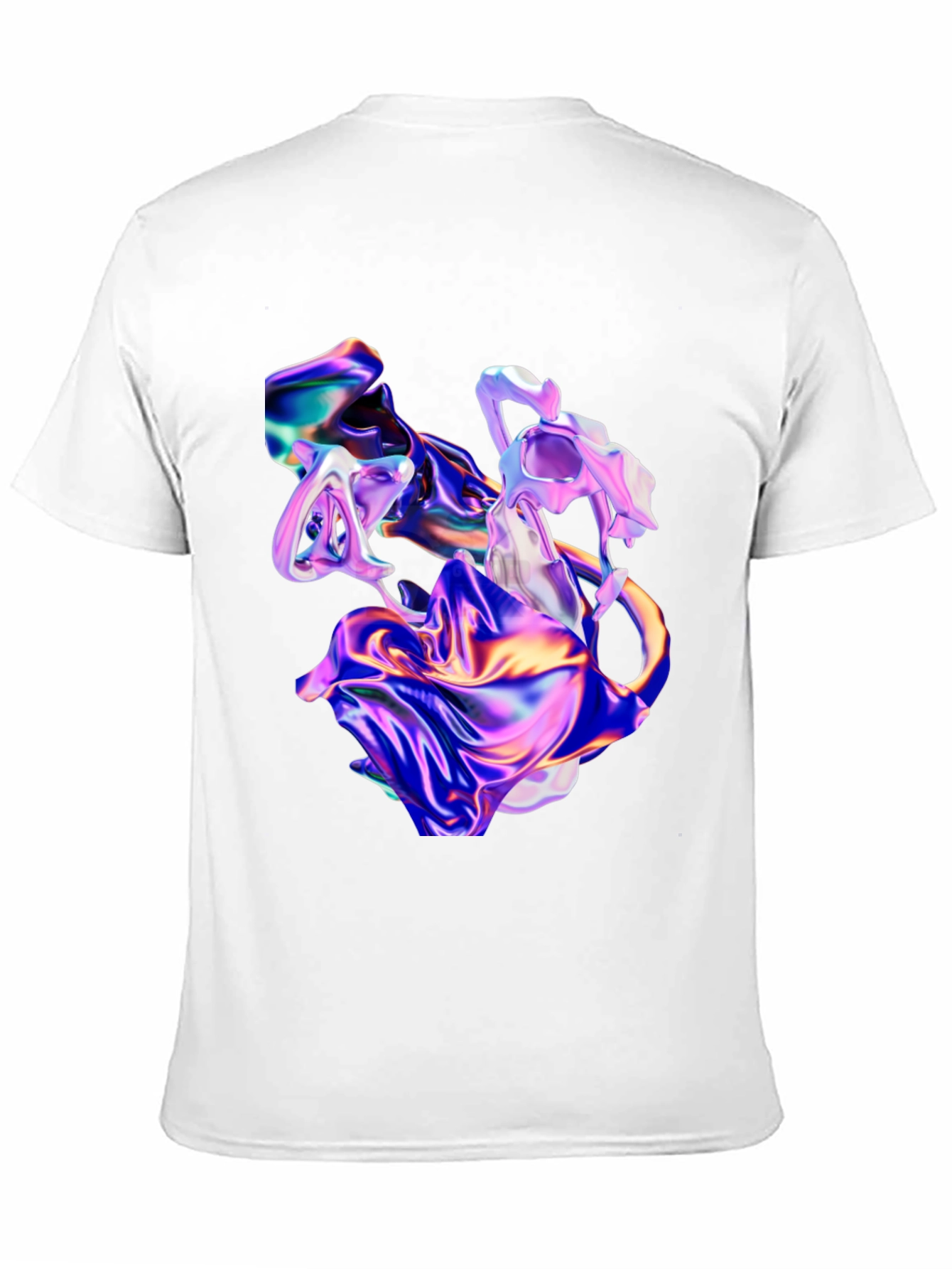Black Iridescent Abstract Art Black T-Shirt view 11