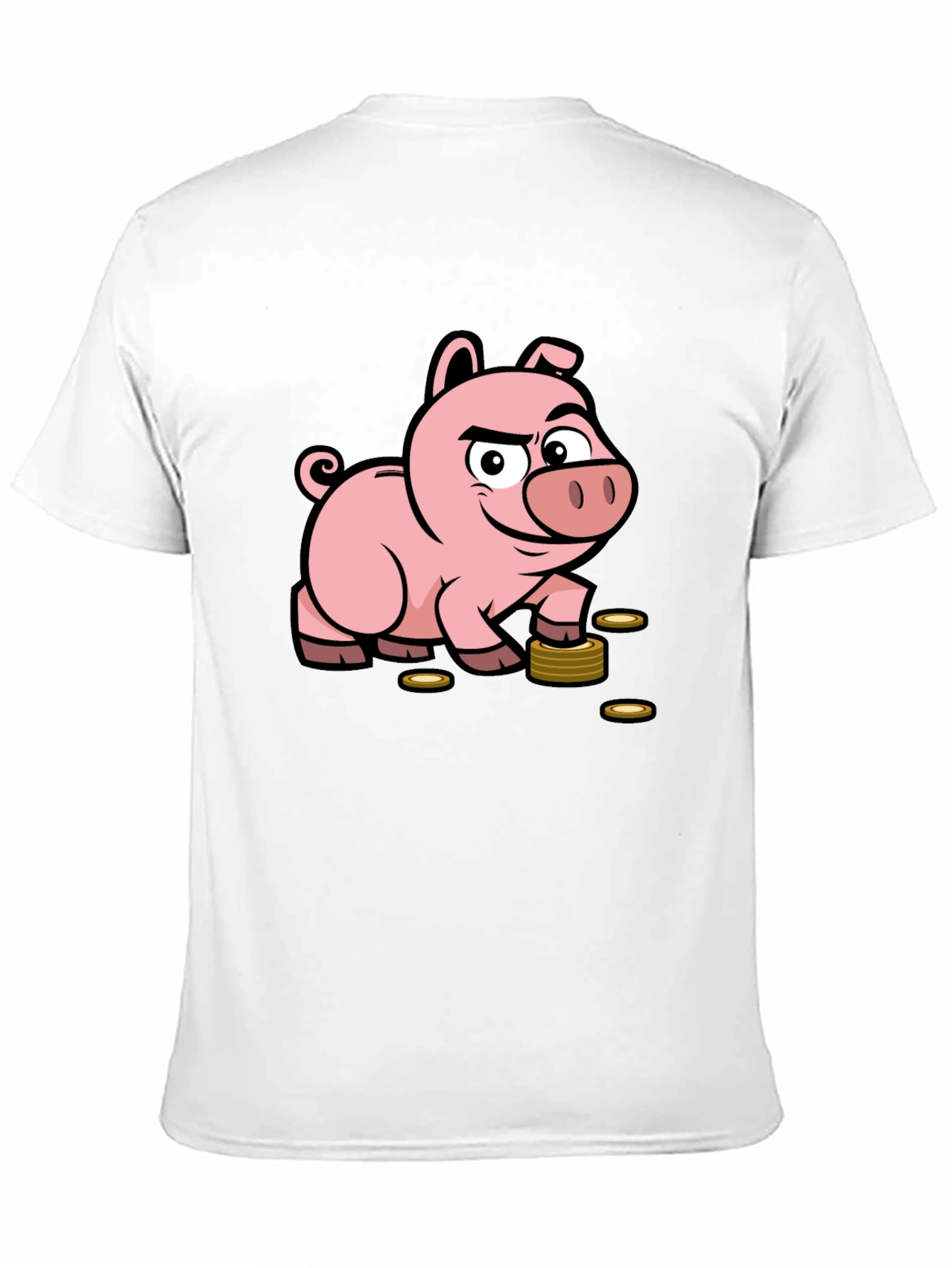 Black Piggy Bank Funny T-Shirt view 11