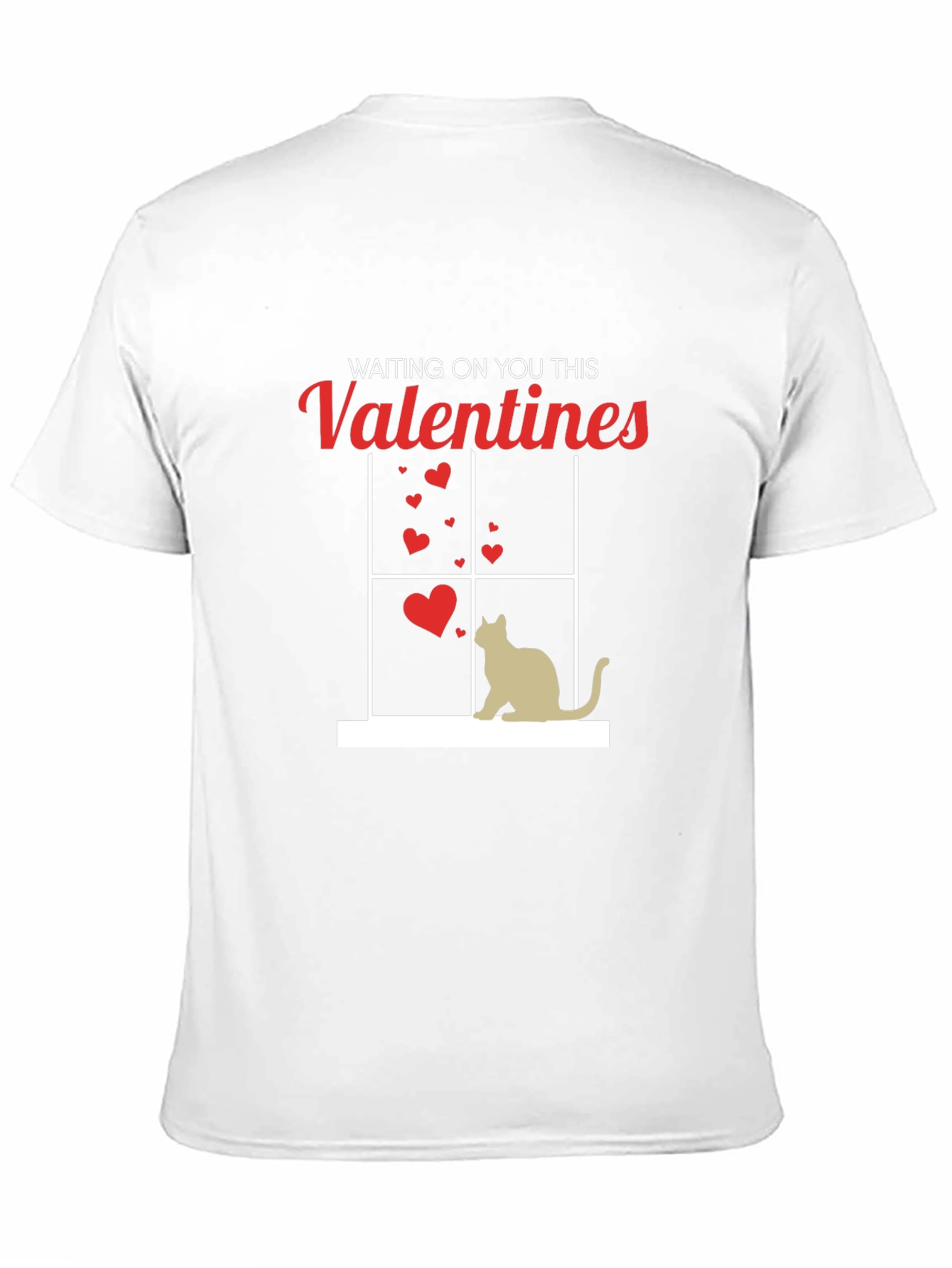 Black Waiting on You This Valentines T-Shirt - Cat Lover Tee view 11