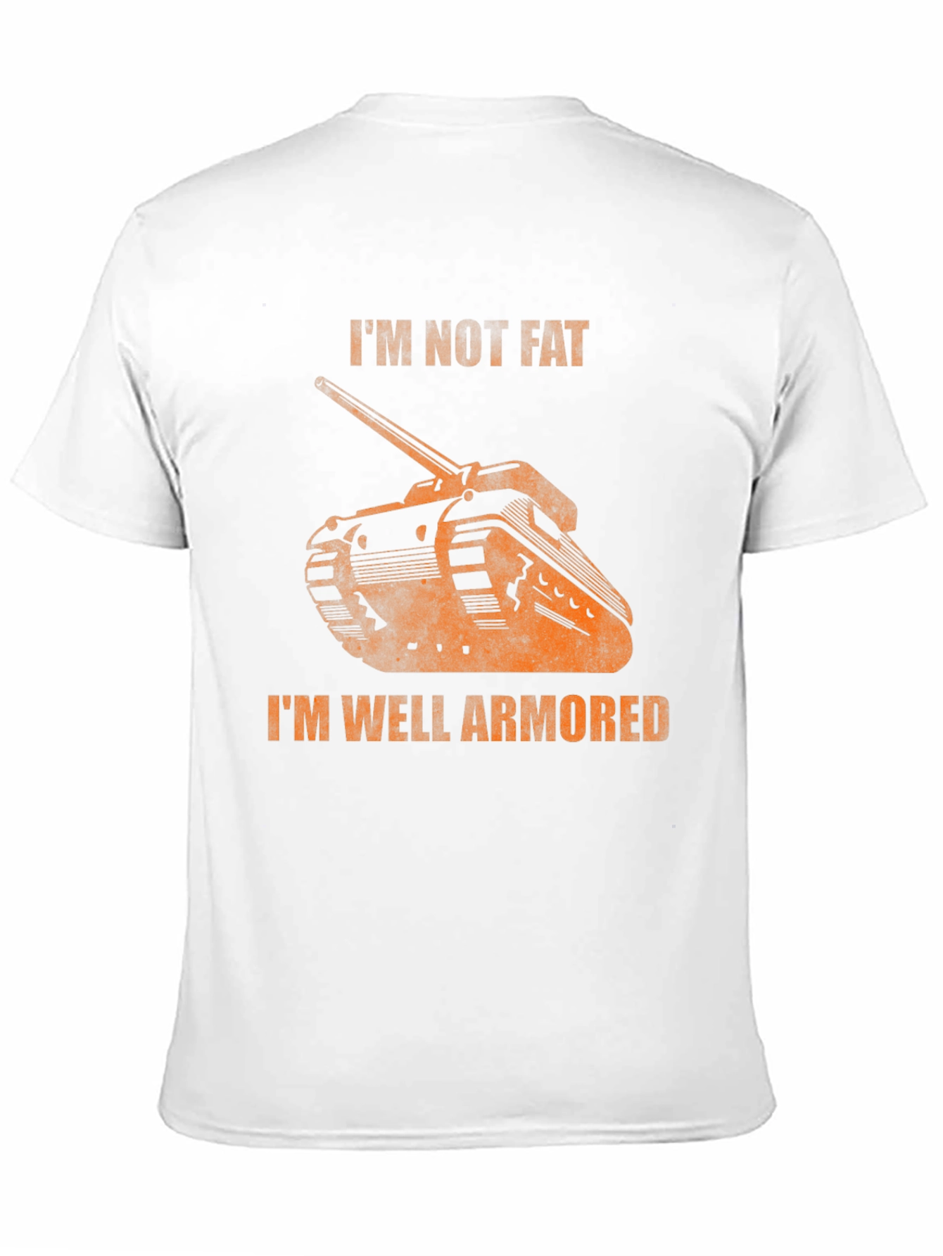 Black Funny Tank Graphic T-Shirt: I'm Not Fat, I'm Well Armored view 11
