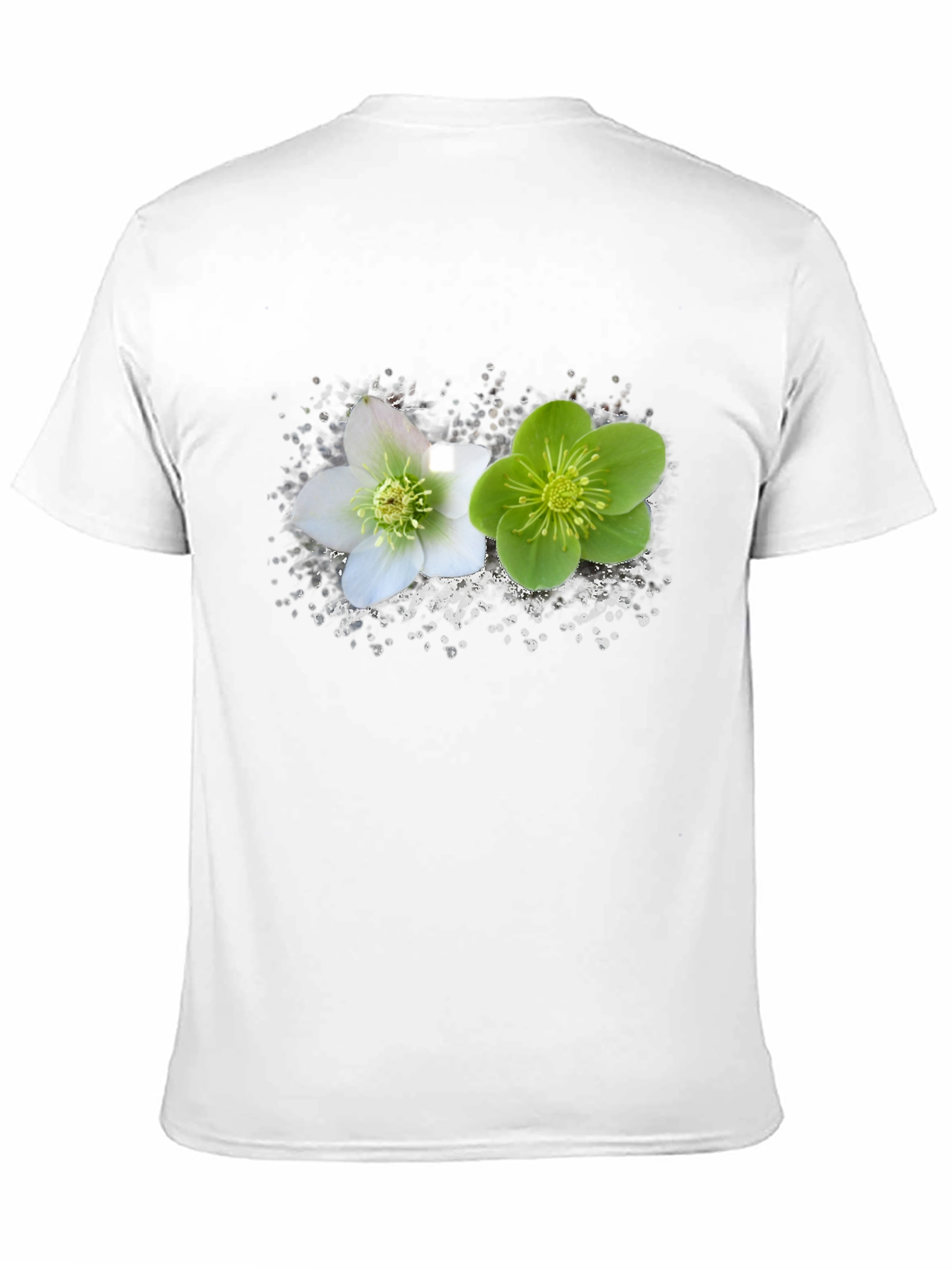 Black Floral Graphic Black T-Shirt - Nature Inspired Tee view 11