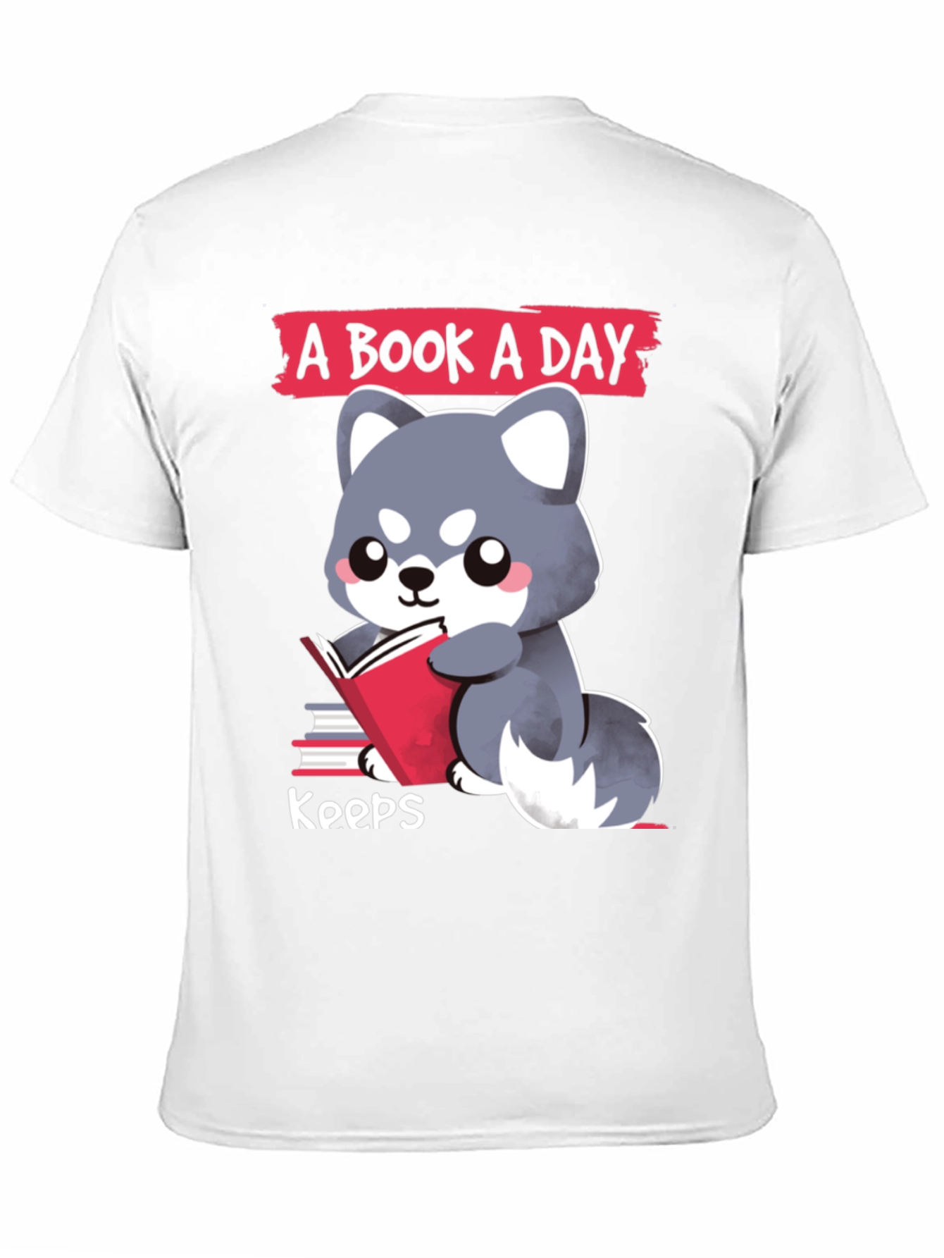 Black A Book A Day T-Shirt Cute Reading Dog Design view 11