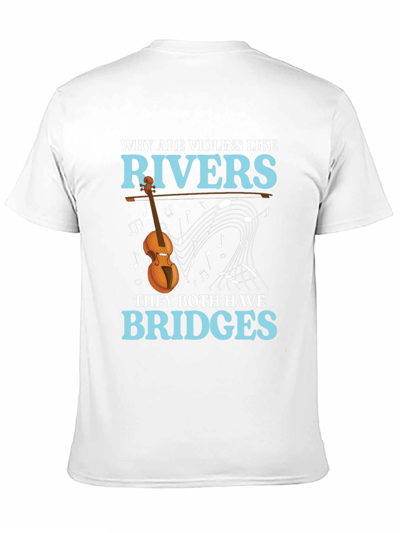 Black Violin & River Pun T-Shirt - Bridges Humor view 11