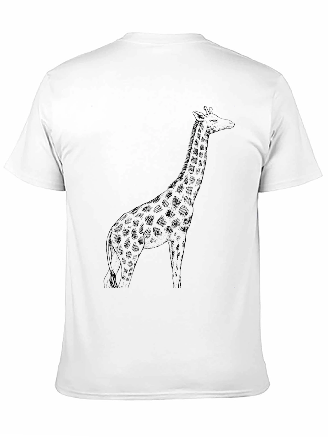 Black Giraffe Graphic Tee - Unisex Black T-Shirt view 11