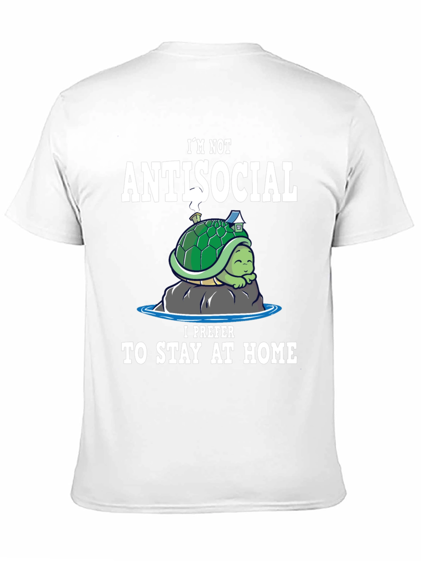 Black Antisocial Turtle Homebody T-Shirt view 11