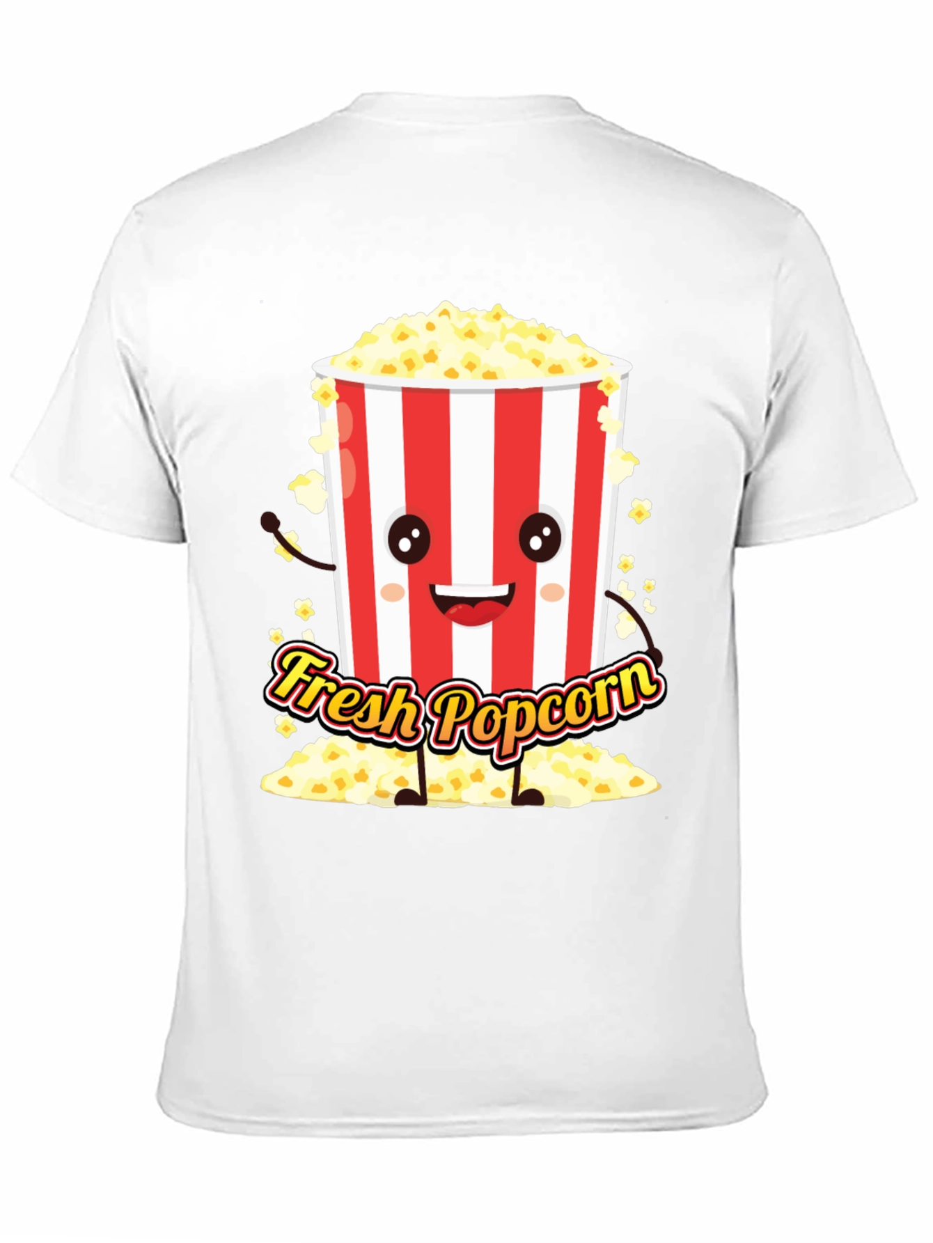 Black Fresh Popcorn Graphic Tee - Movie Night Shirt view 11