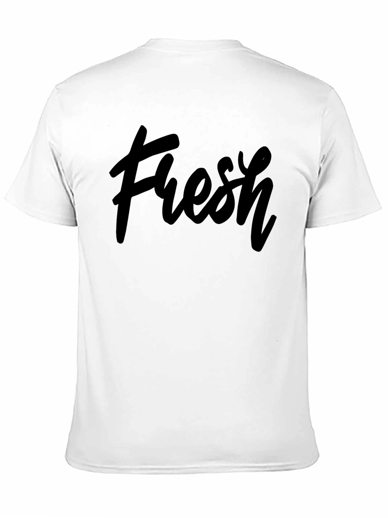 Black Men's Fresh Graphic Print Black T-Shirt view 11