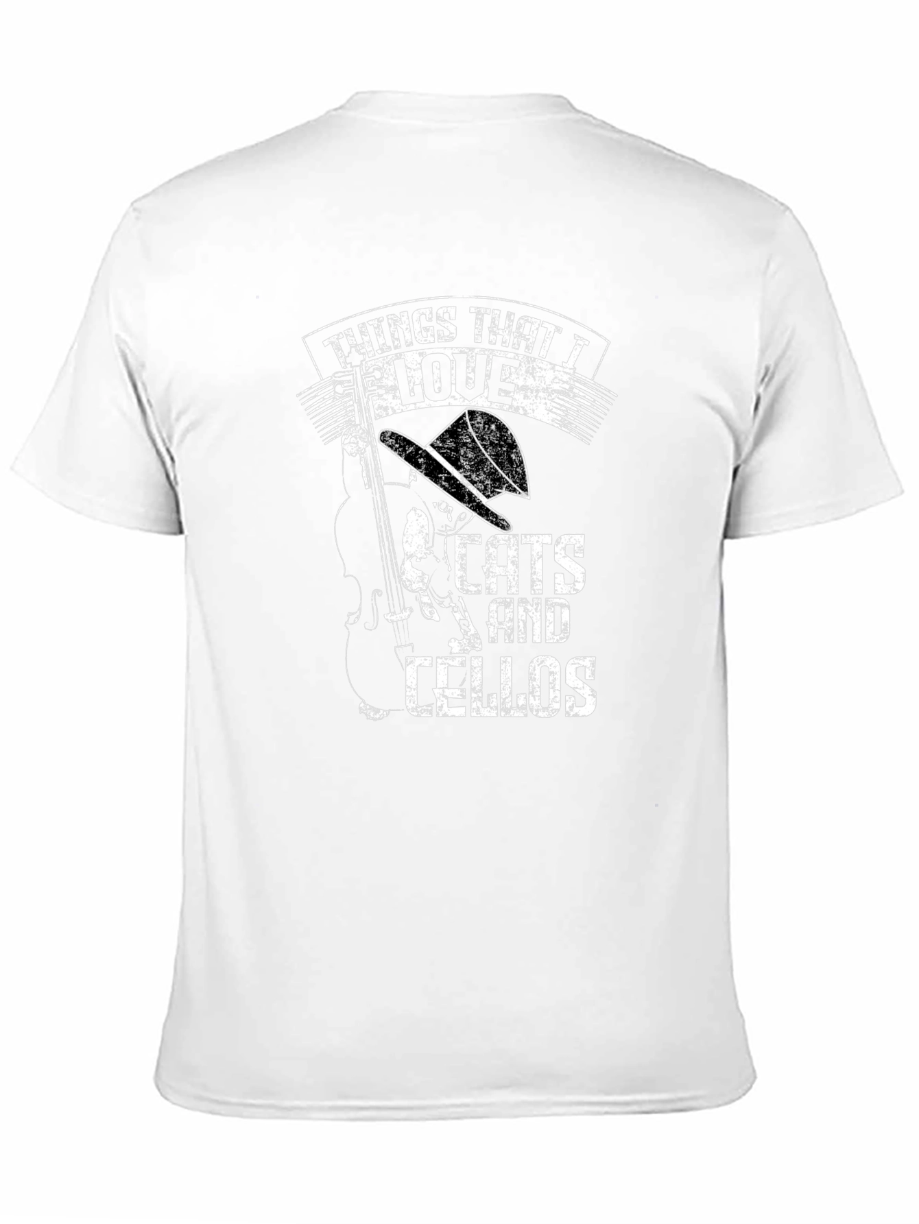 Black Cats and Cellos Black T-Shirt view 11