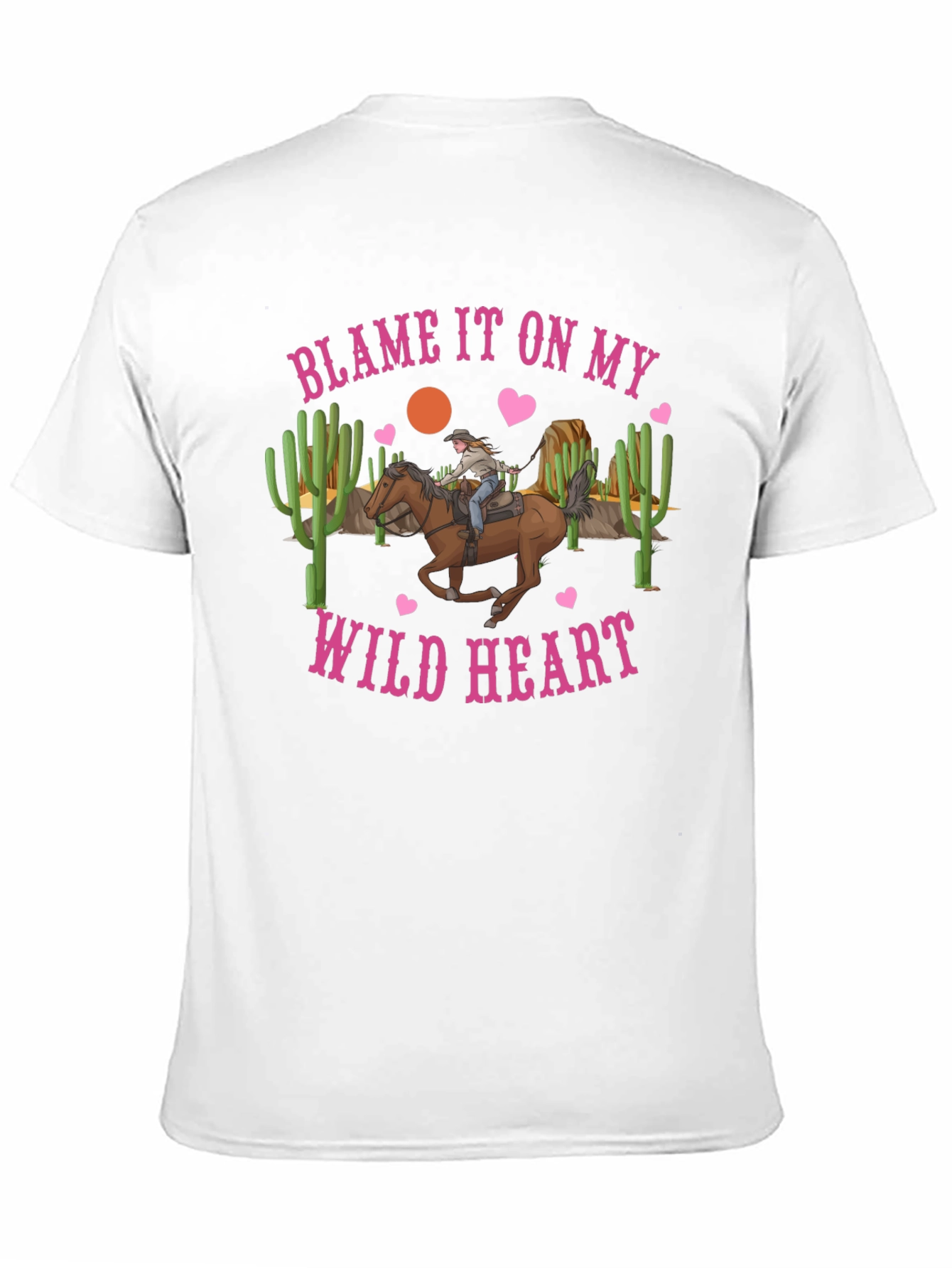 Black Blame It On My Wild Heart Graphic Tee view 11