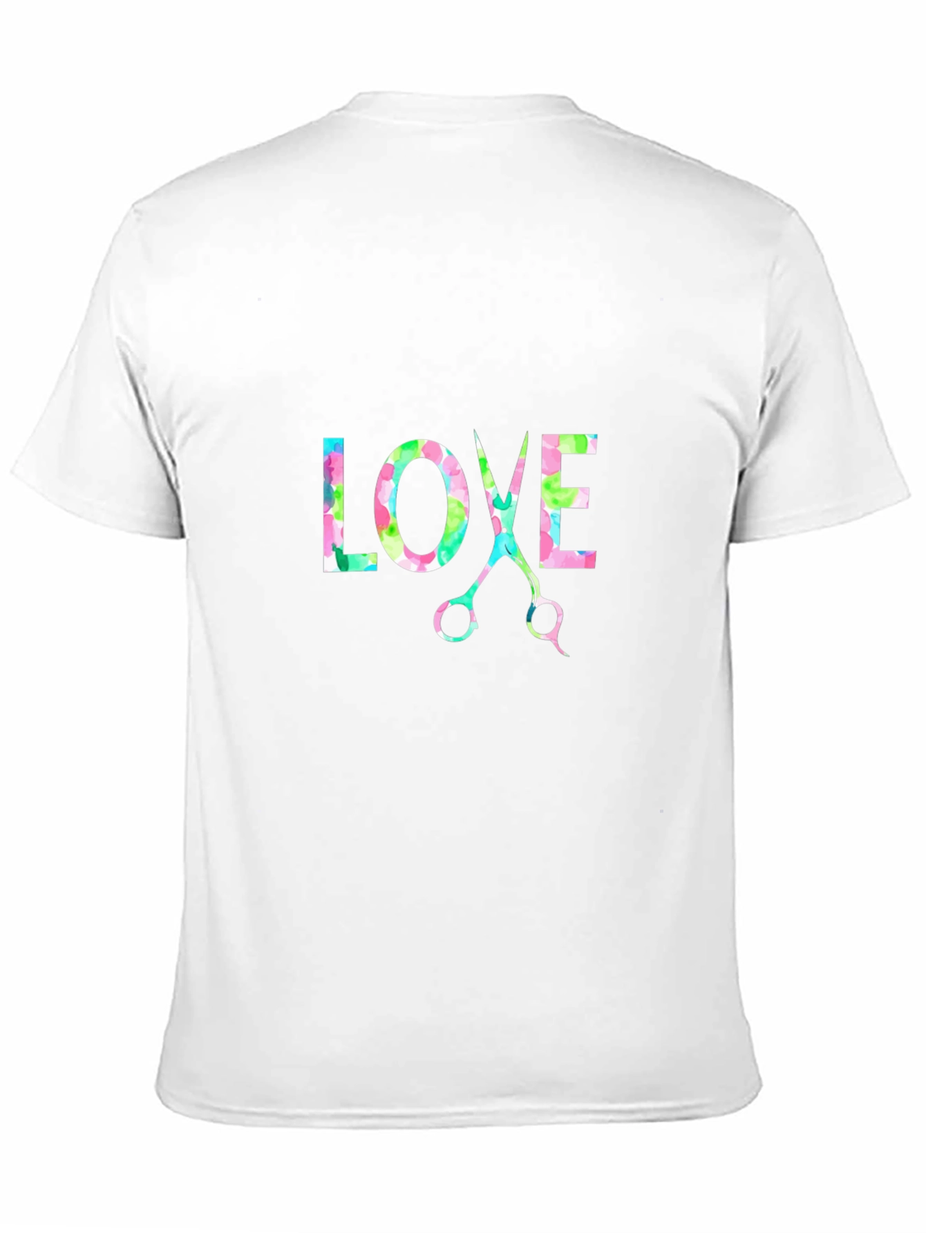 Black LOVE Scissors Graphic Tee - Stylish & Unique T-Shirt view 11