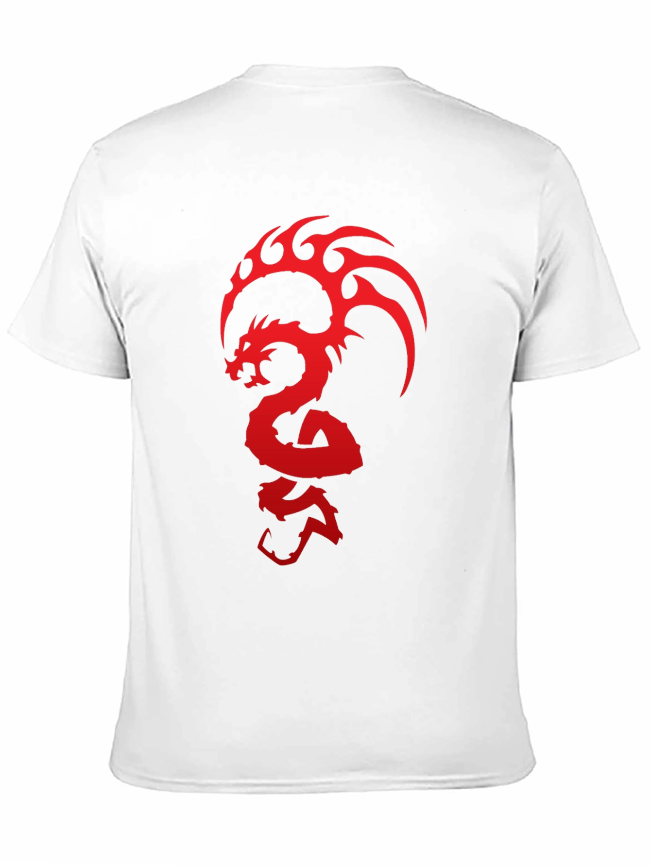 Black Dragon Graphic T-Shirt - Bold Red Design on Black Cotton Tee view 11