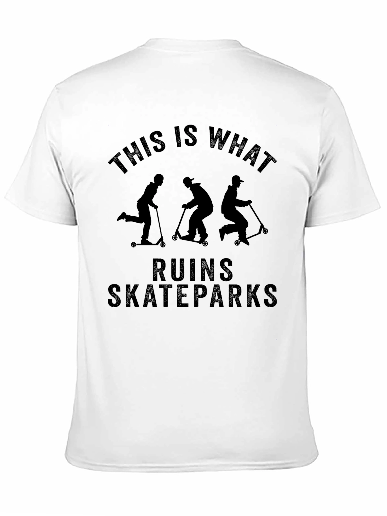 Black Skaters T-Shirt - 'Ruins Skateparks' Tee view 11