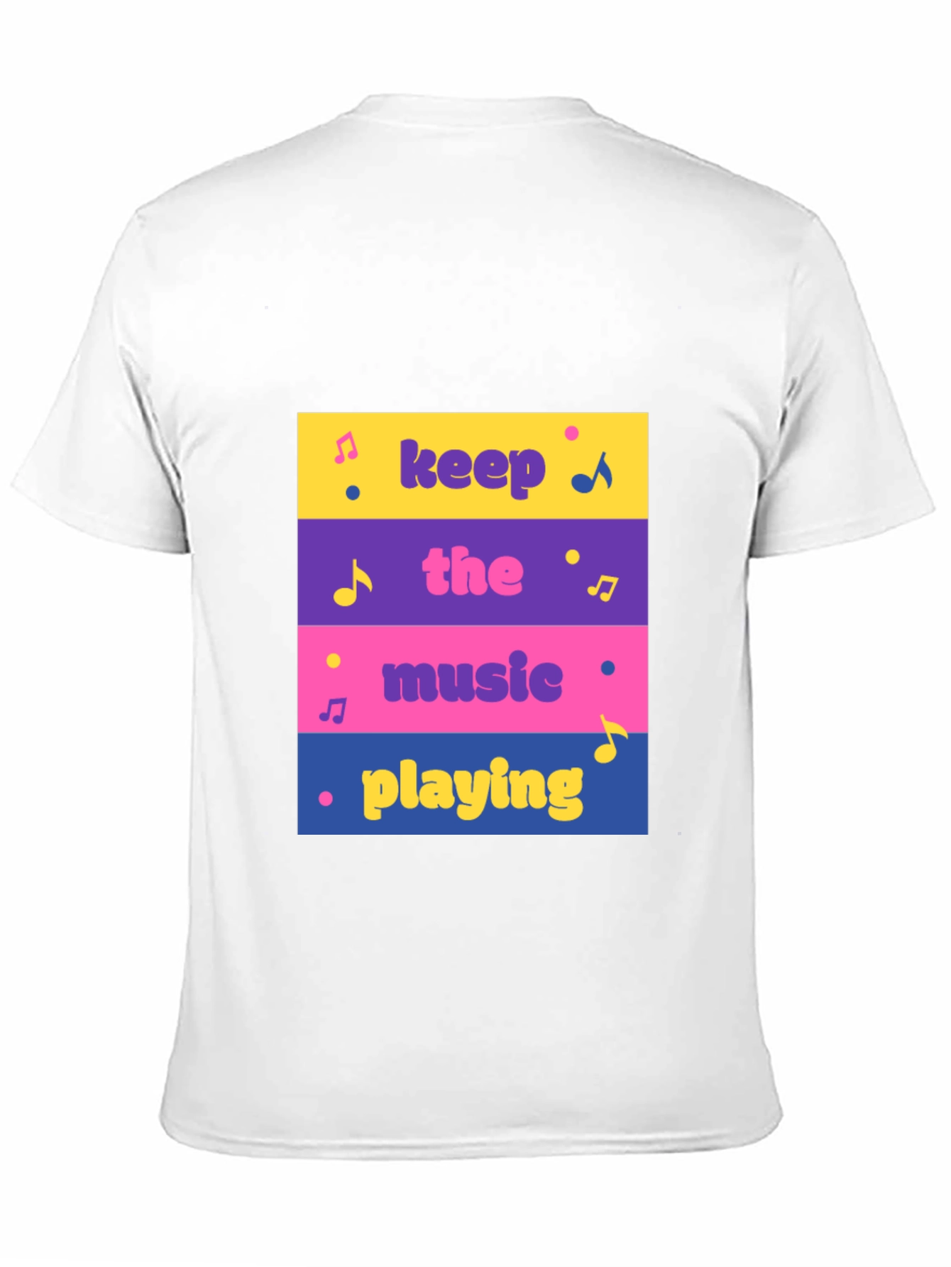 Black Keep The Music Playing Graphic Tee view 11