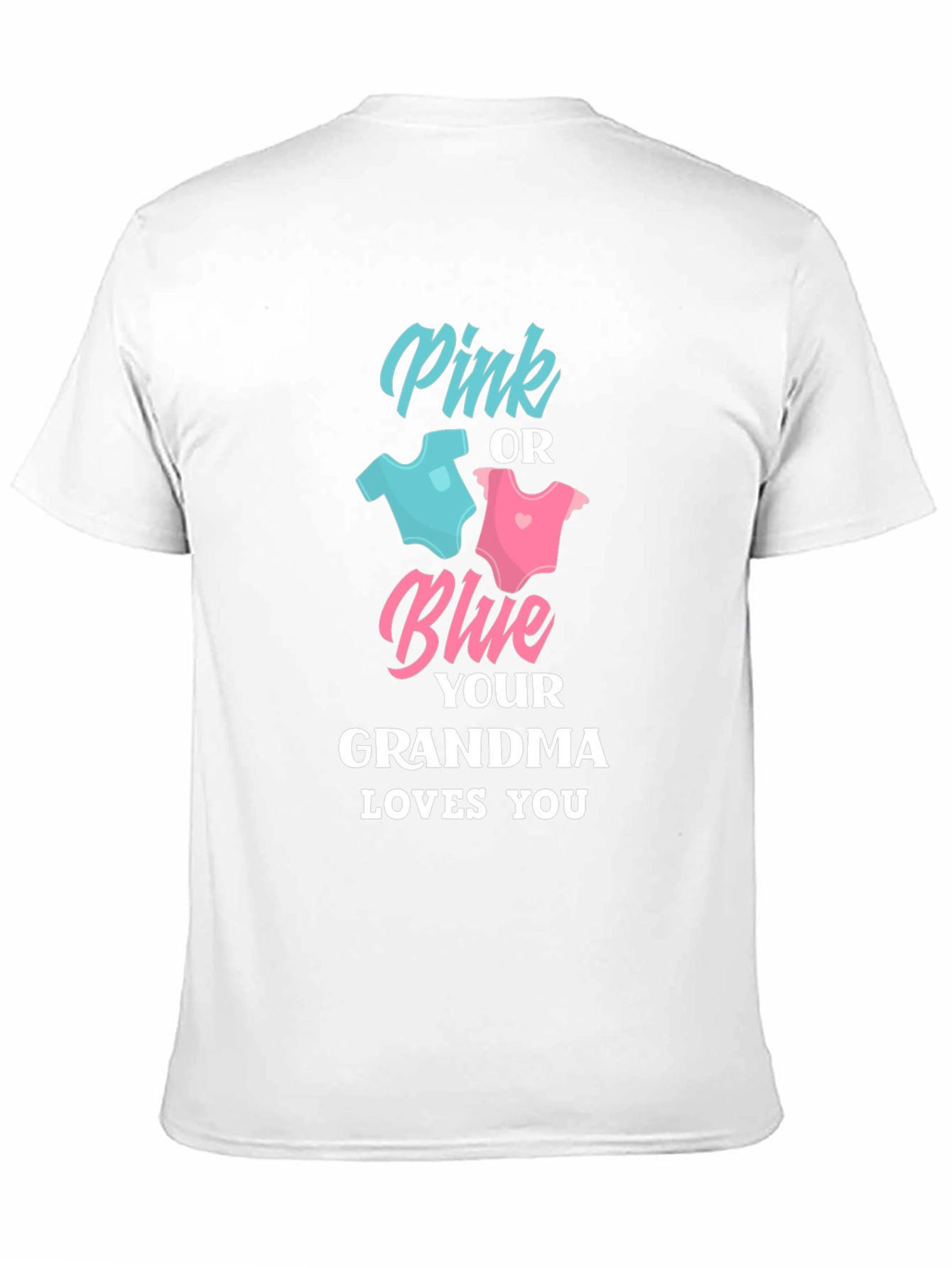 Black Pink or Blue Grandma Loves You T-Shirt view 11