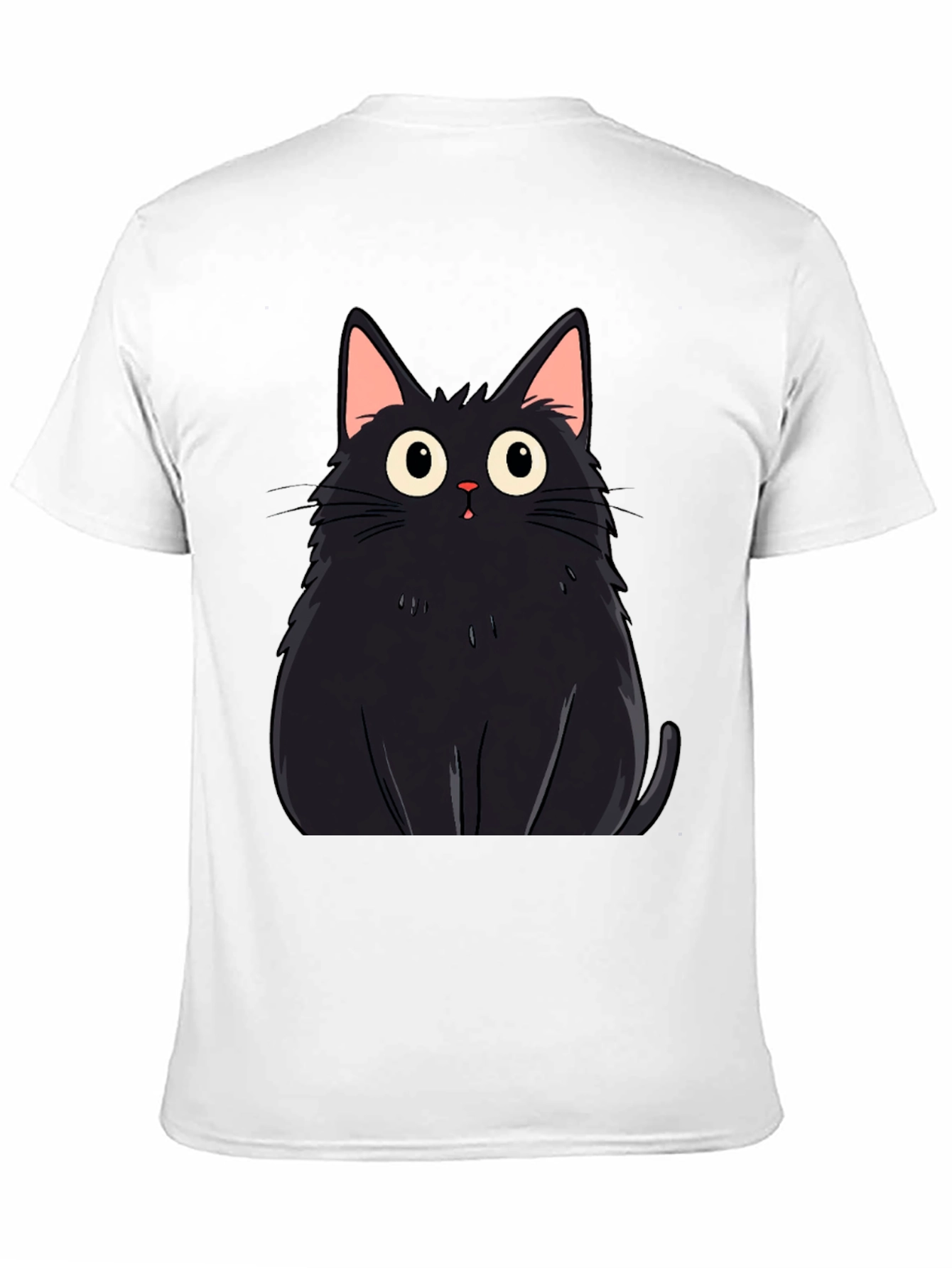 Black Black Cat Graphic Tee - Men's Casual T-Shirt view 11