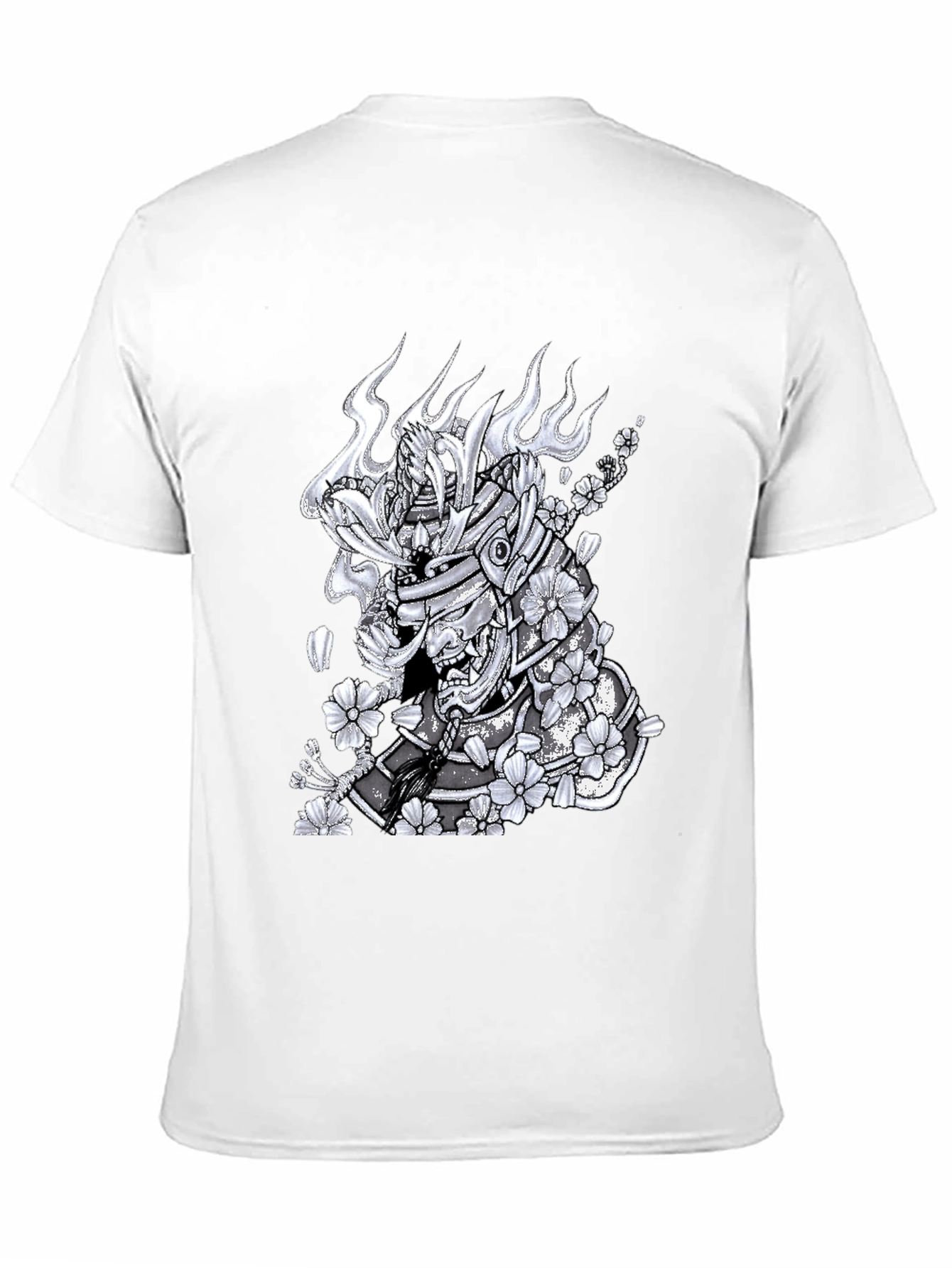 Black Samurai Warrior Graphic T-Shirt - Men's Black Tee view 11