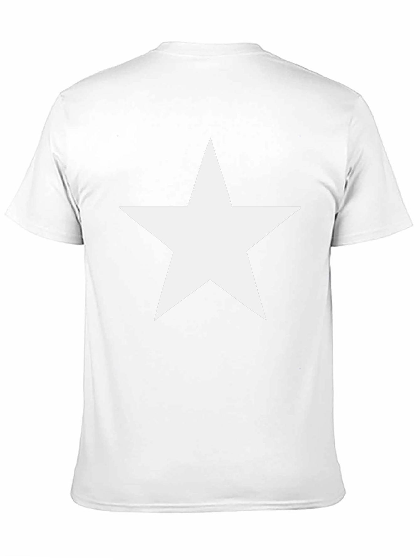 Black Bold Star Graphic Tee - Classic Black Cotton Shirt view 11