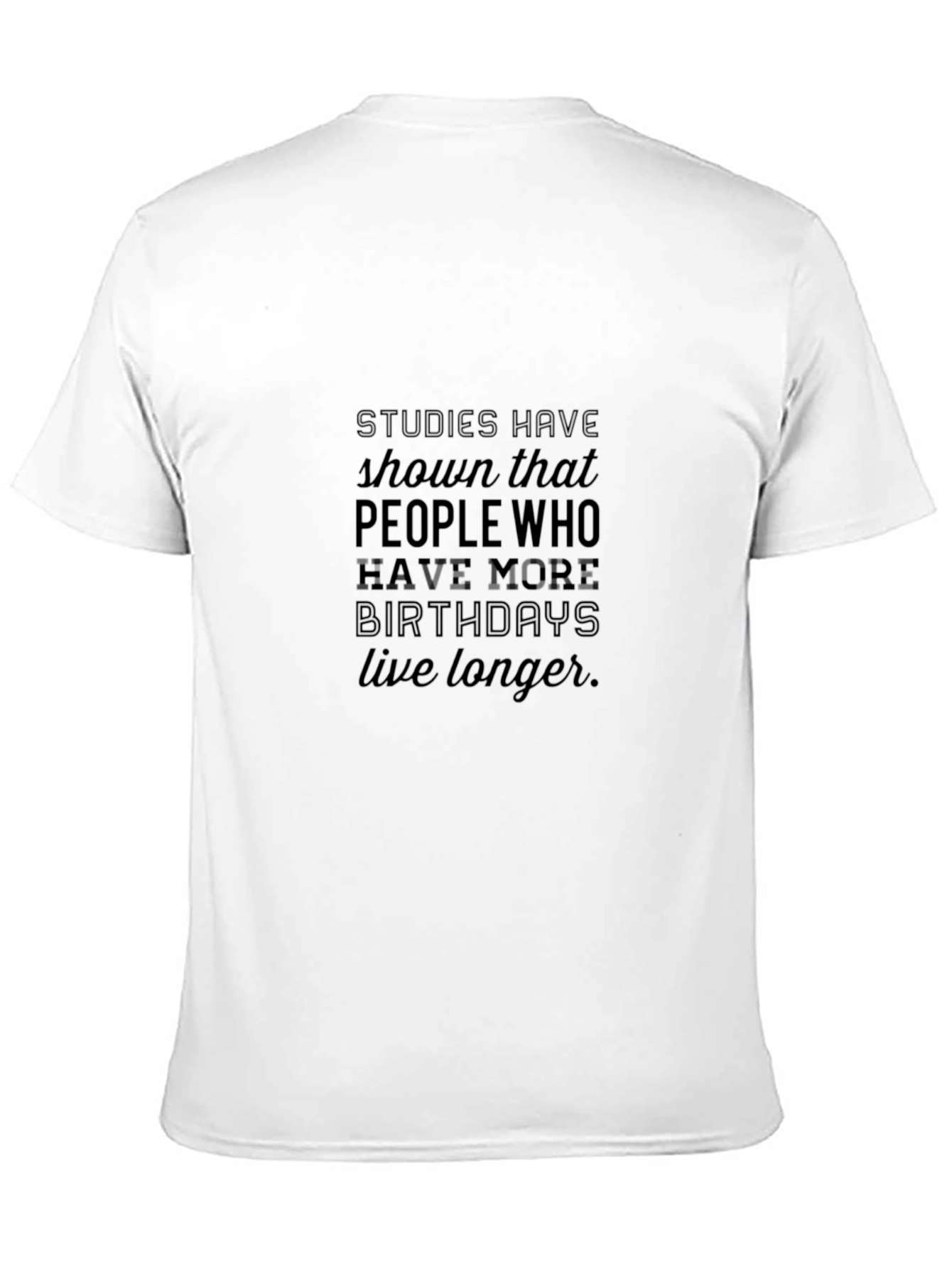 Black Funny Birthday T-Shirt: Live Longer! view 11