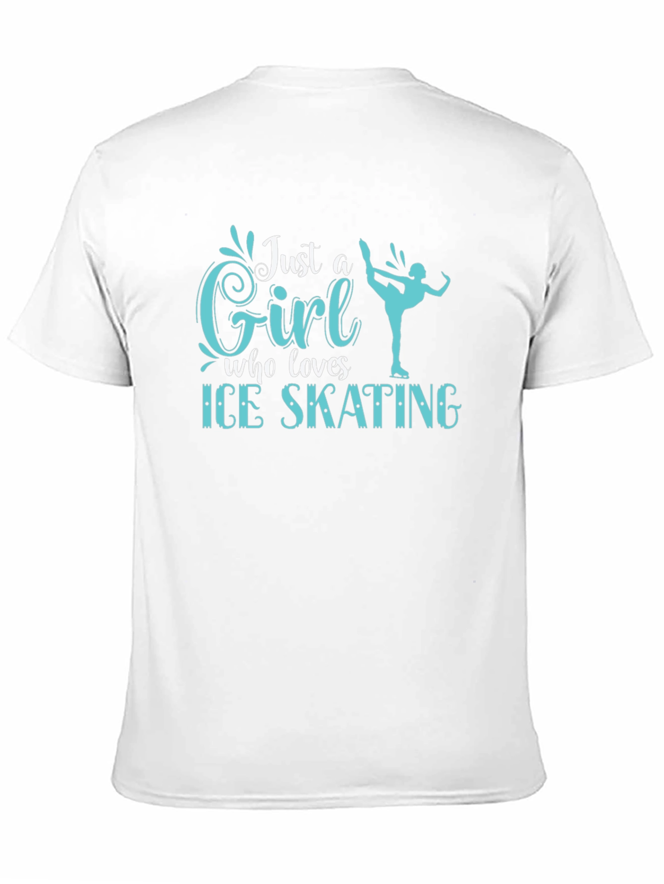 Black Just a Girl Who Loves Ice Skating T-Shirt view 11