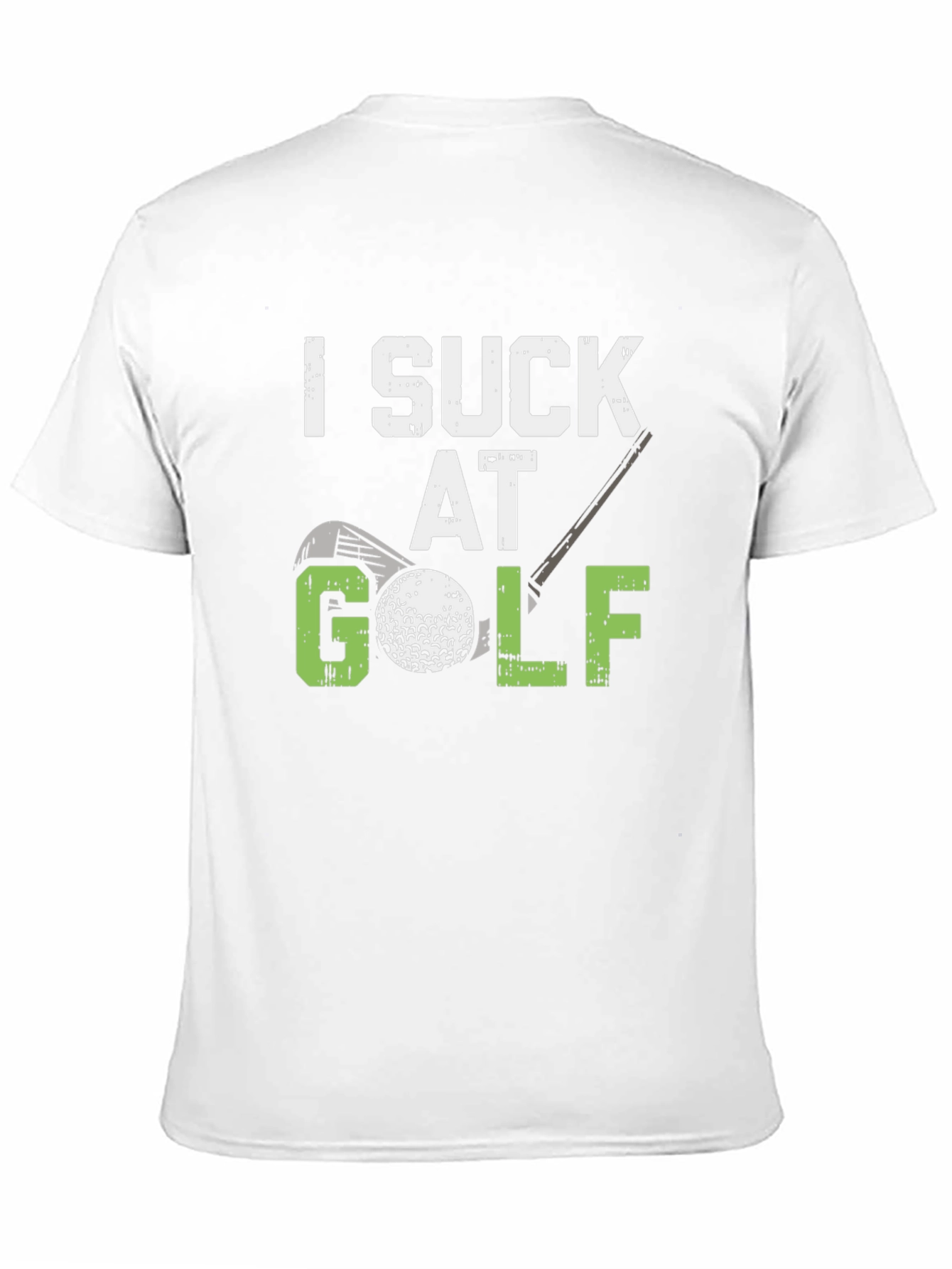 Black Funny Golf T-Shirt - I Suck At Golf Tee view 11