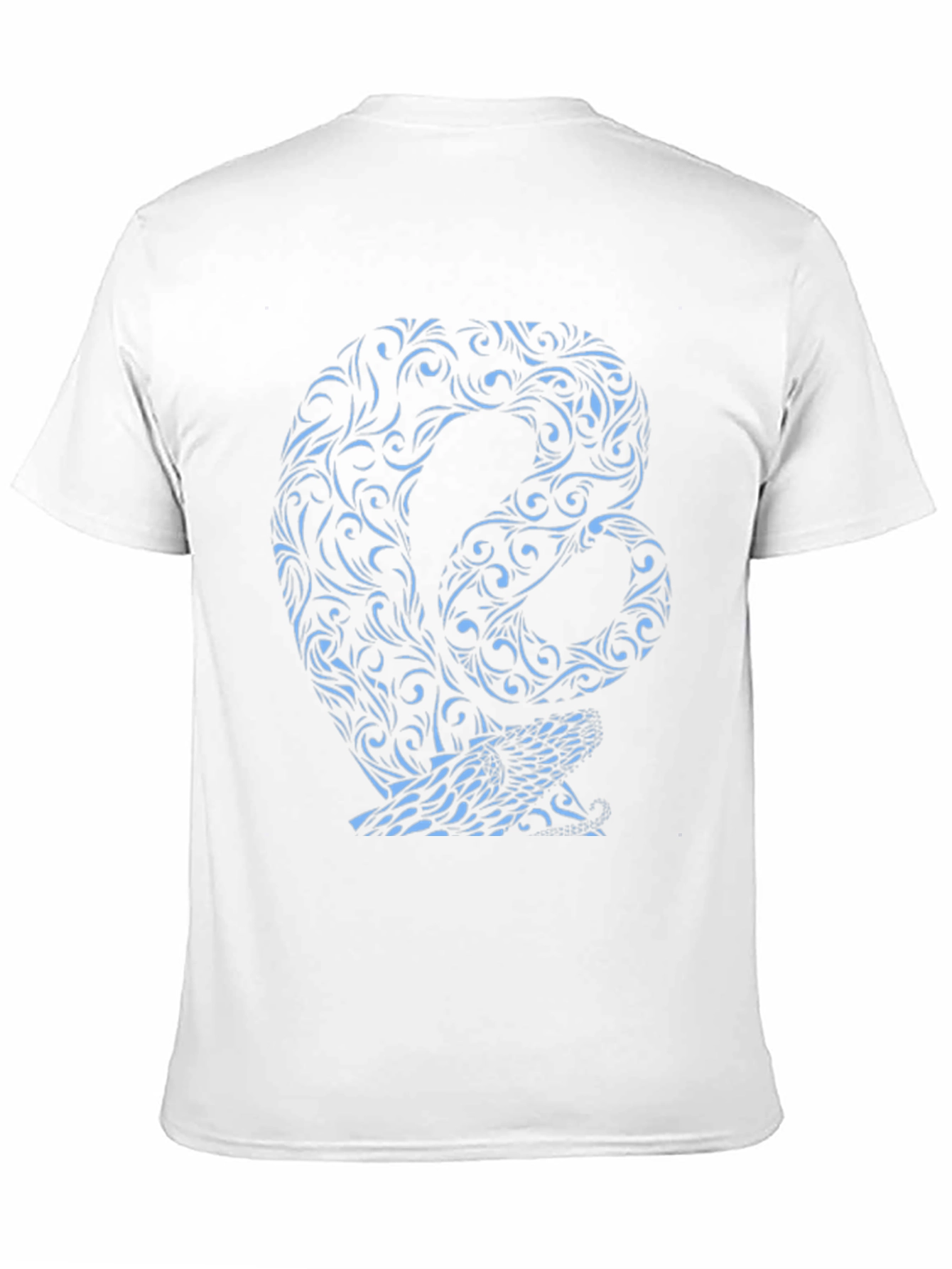 Black Snake Pattern Graphic Print Black Tee view 11