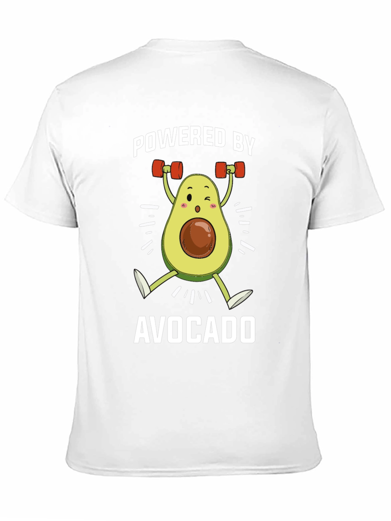 Black Powered by Avocado Black T-Shirt view 11