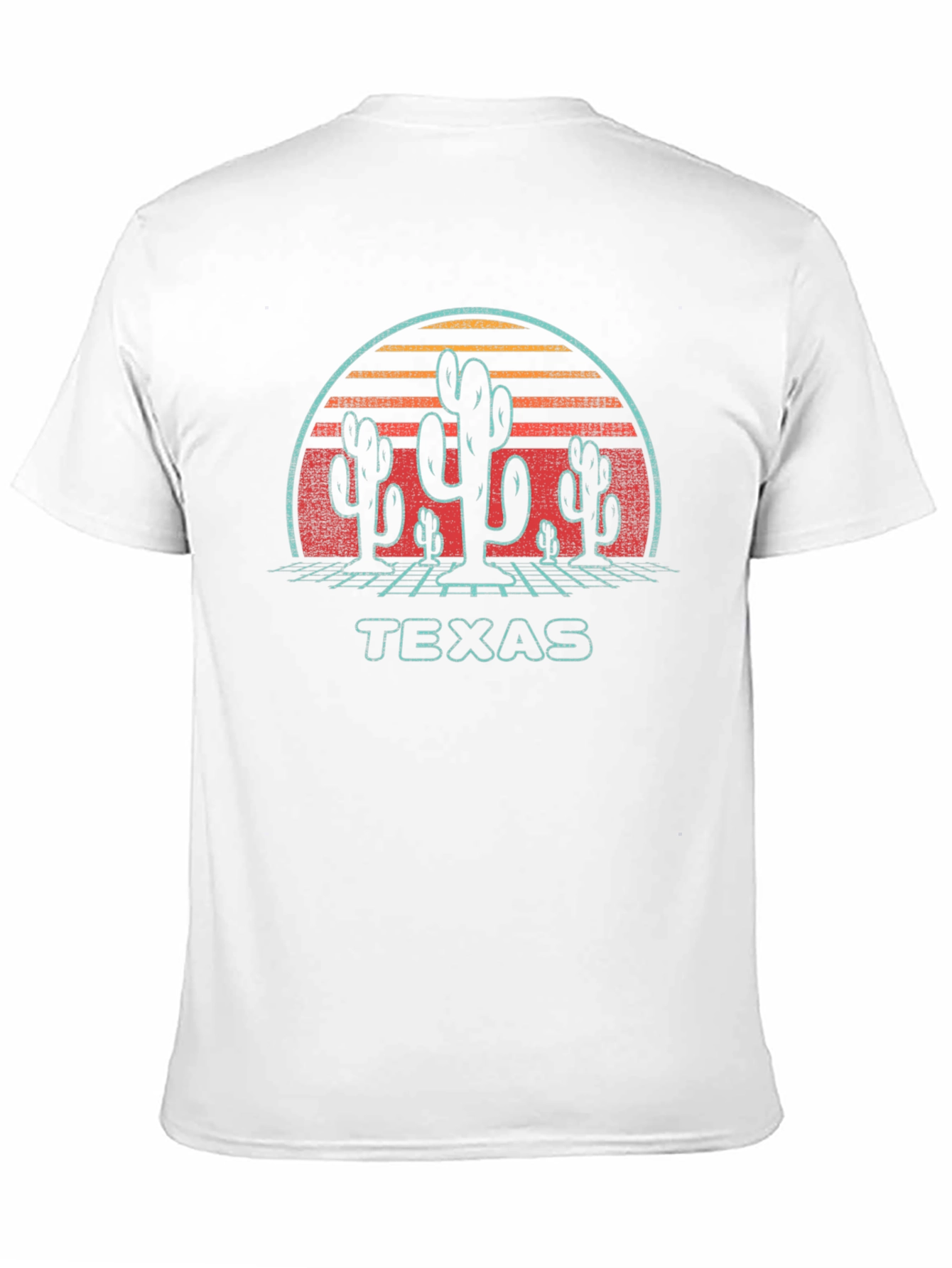 Black Texas Cactus Retro Graphic T-Shirt view 11