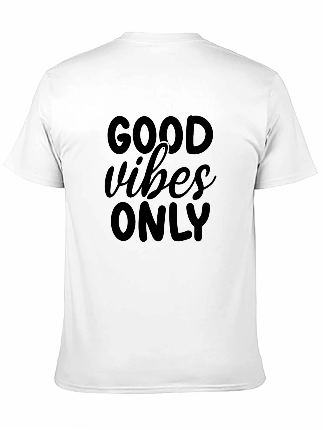 Black Good Vibes Only Black Graphic Tee view 11