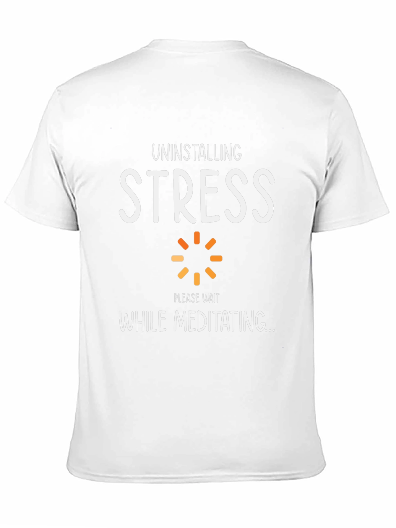 Black Uninstalling Stress Black Graphic Tee view 11