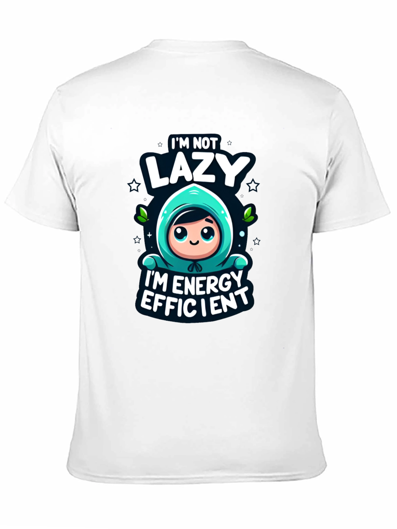 Black Funny Energy Efficient Black Graphic Tee view 11