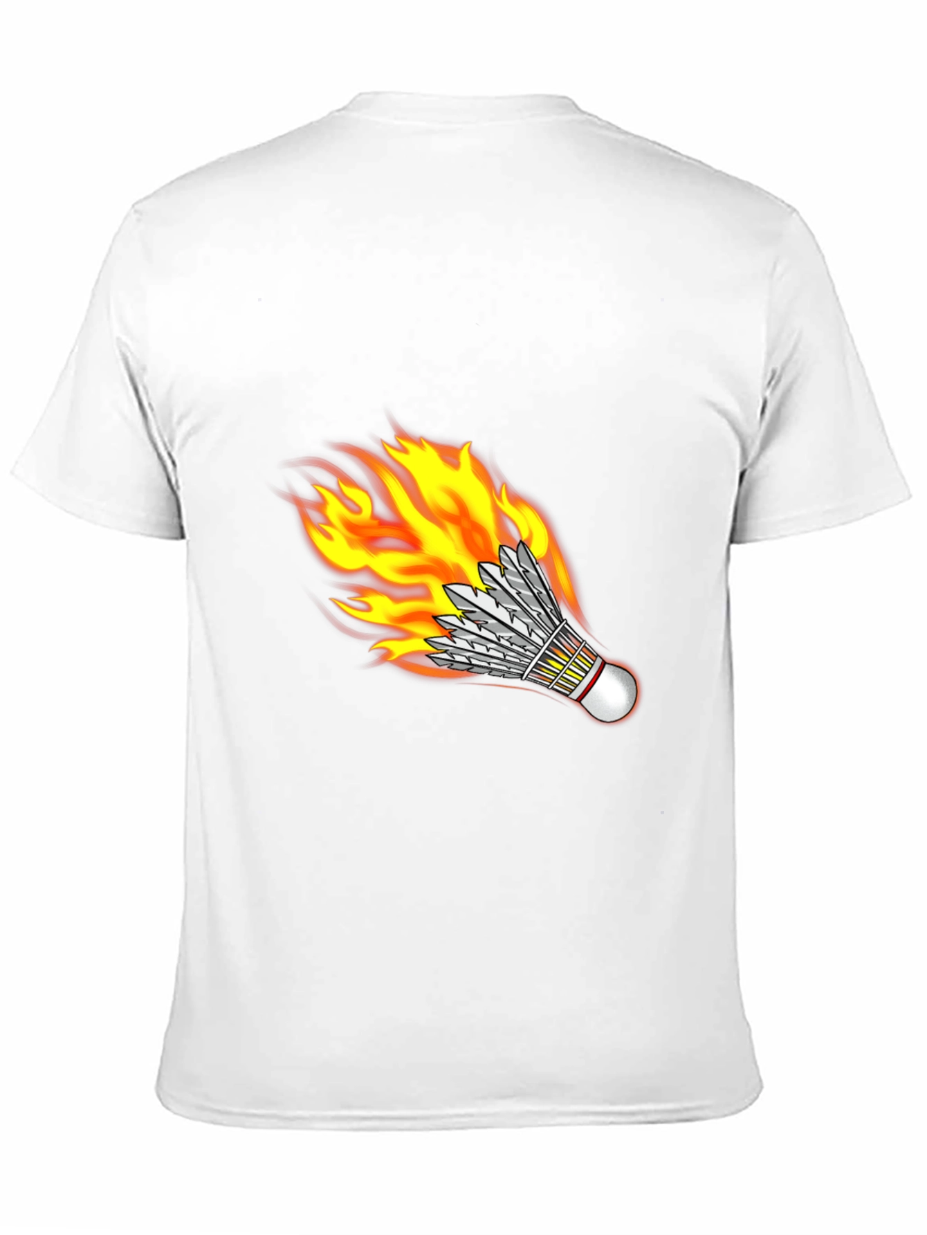 Black Flaming Shuttlecock Graphic Tee view 11