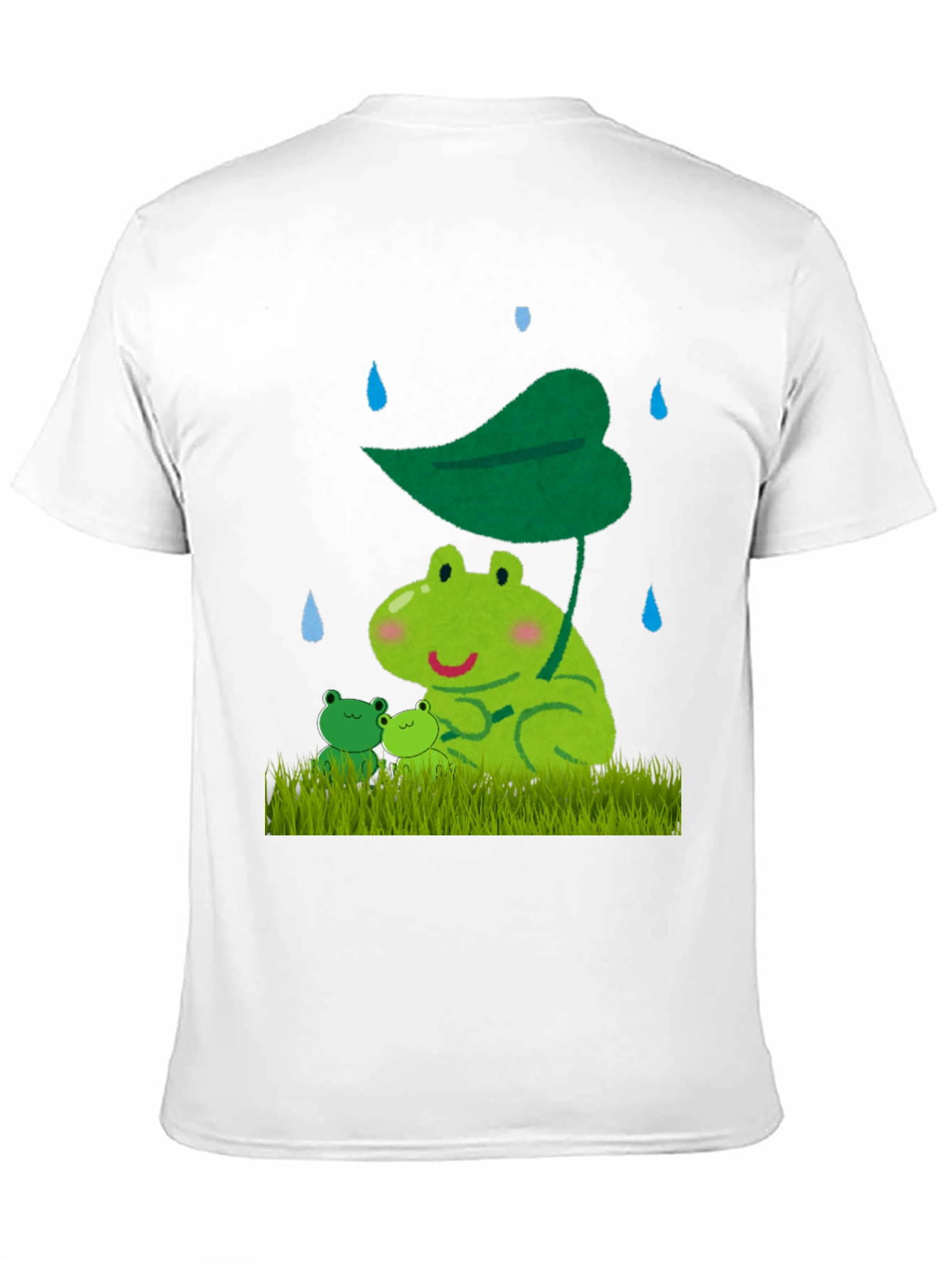 Black Frog Family Under Leaf Umbrella T-Shirt view 11