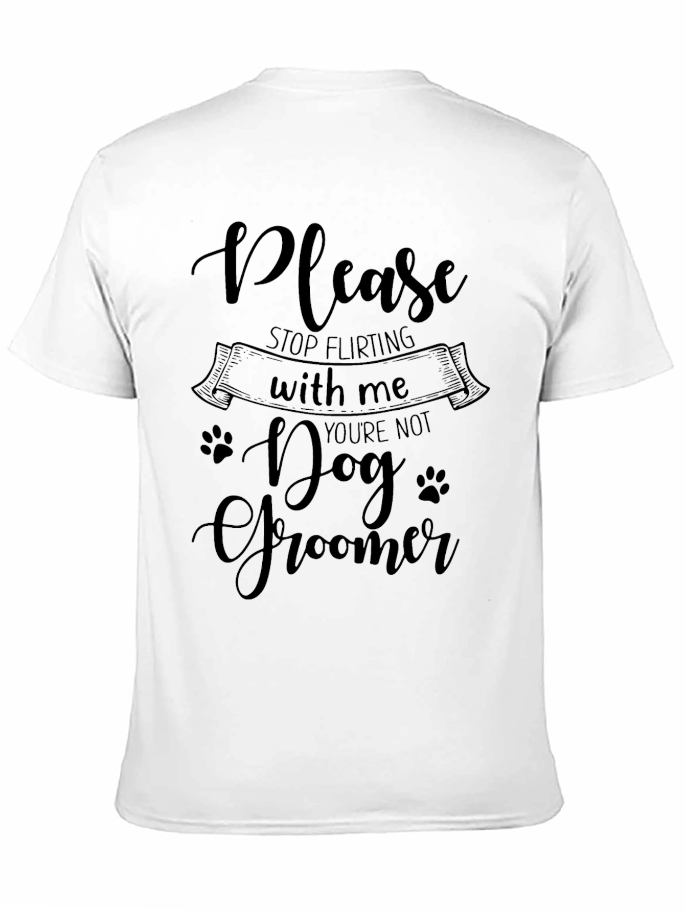 Black Funny Dog Groomer T-Shirt view 11