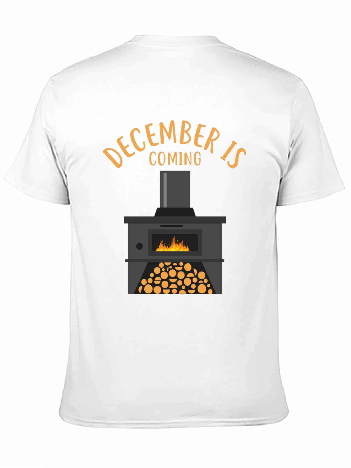 Black December Is Coming Graphic Tee - Cozy Fireplace Shirt view 11