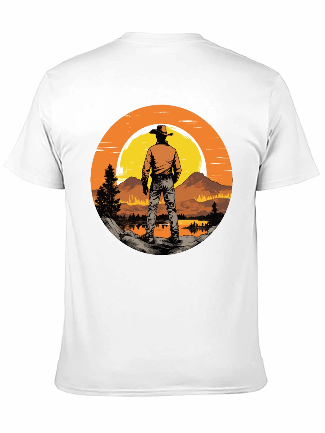 Black Sunset Cowboy Graphic Tee view 11