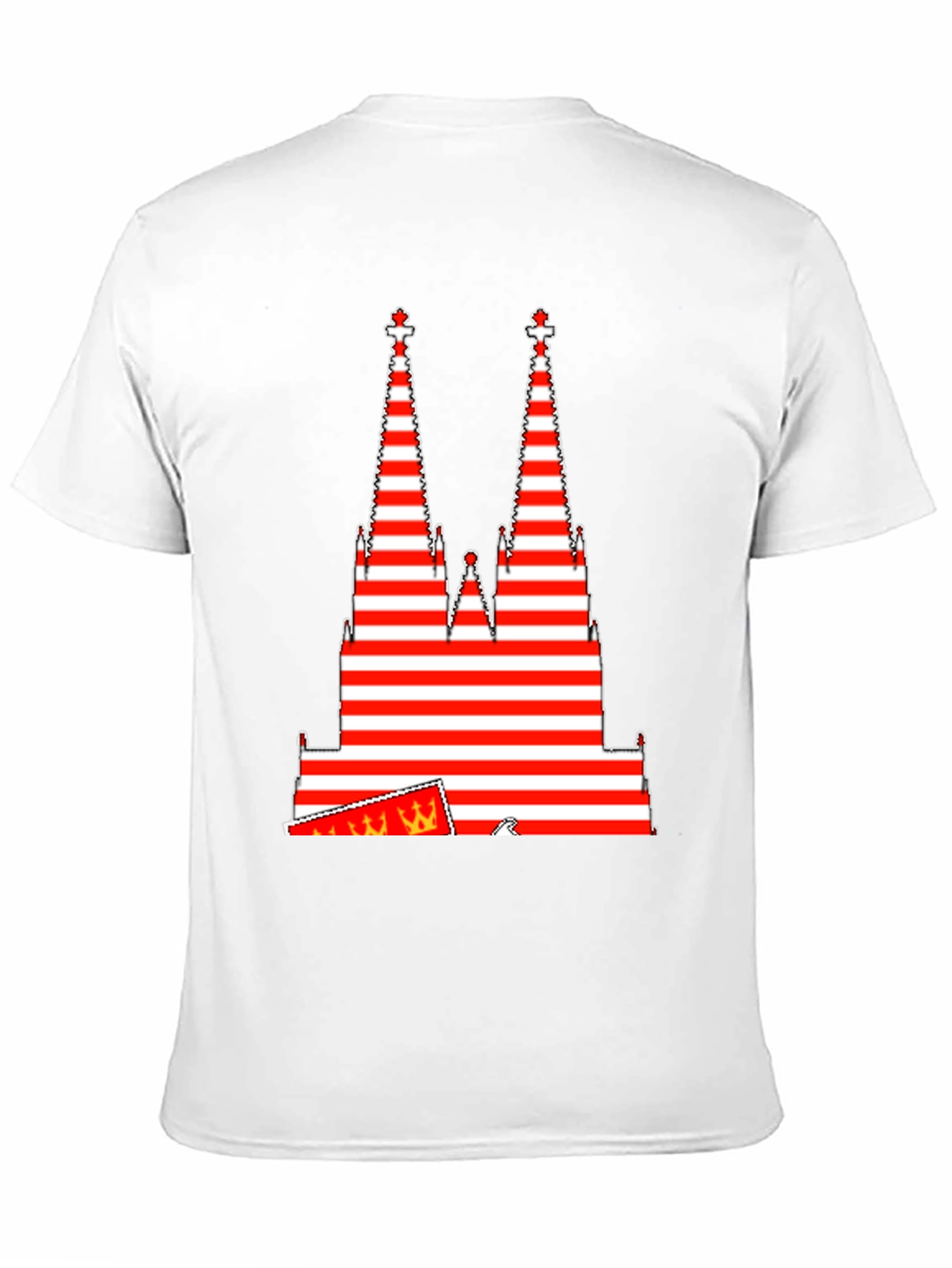 Black Striped Tower Graphic Tee - Unique Men's Black T-Shirt view 11