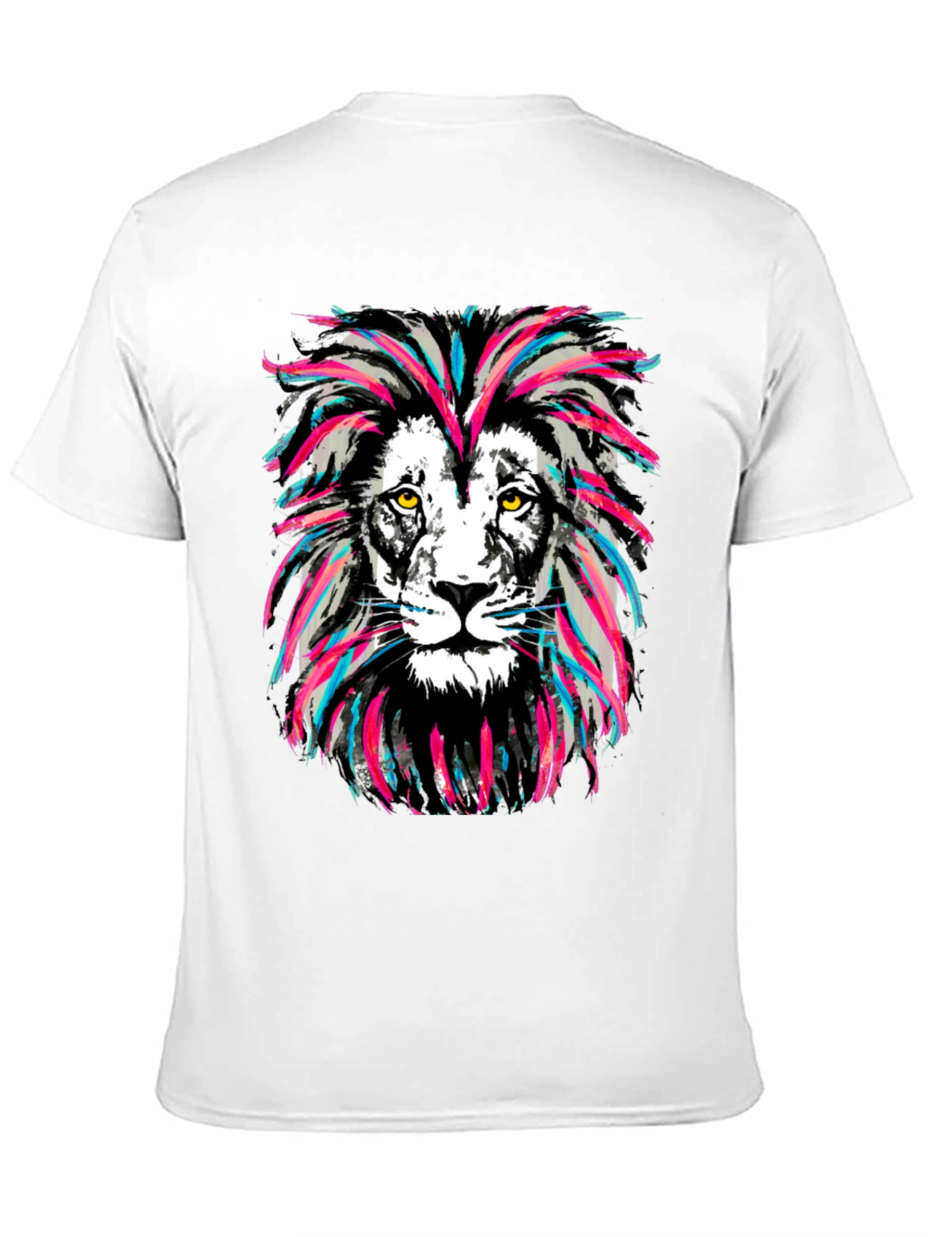 Black Lion Head Graphic Print Tee view 11
