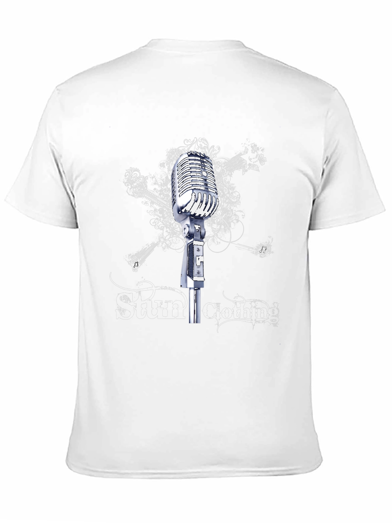 Black Vintage Microphone Graphic Tee - Black view 11
